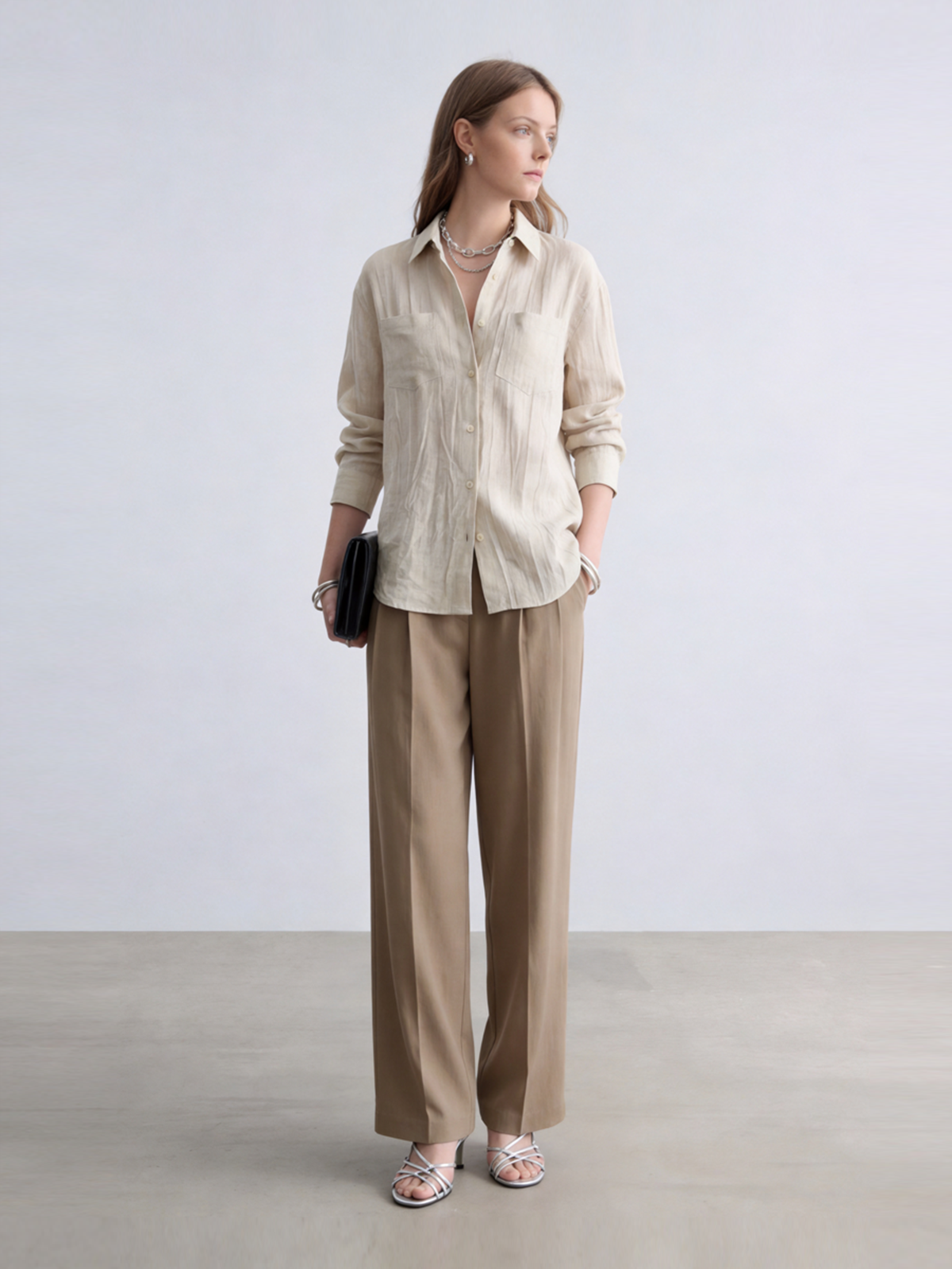 Purple Long Sleeve Linen Shirt