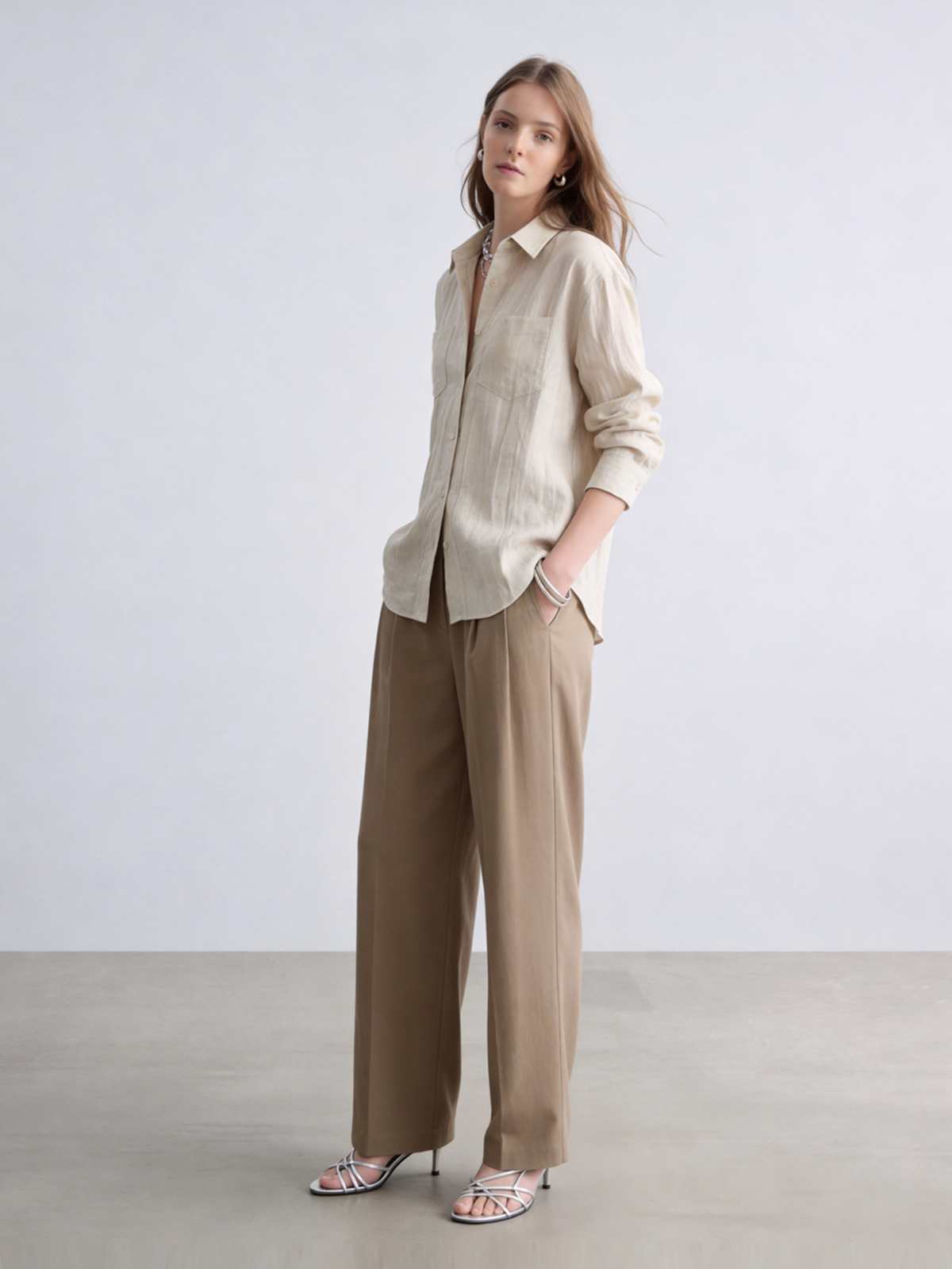 Purple Long Sleeve Linen Shirt