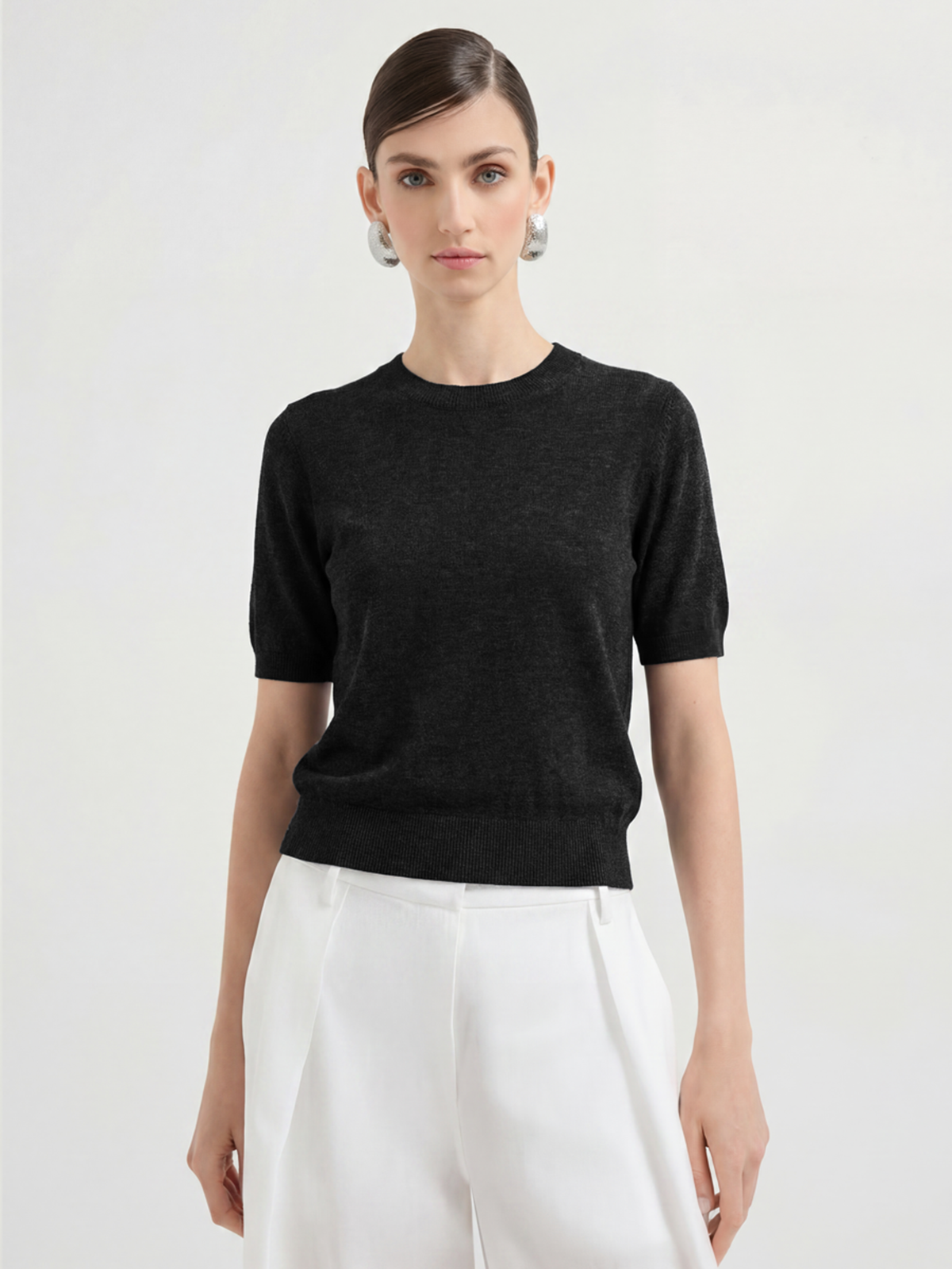 Tencel Cashmere Blend Knit Top