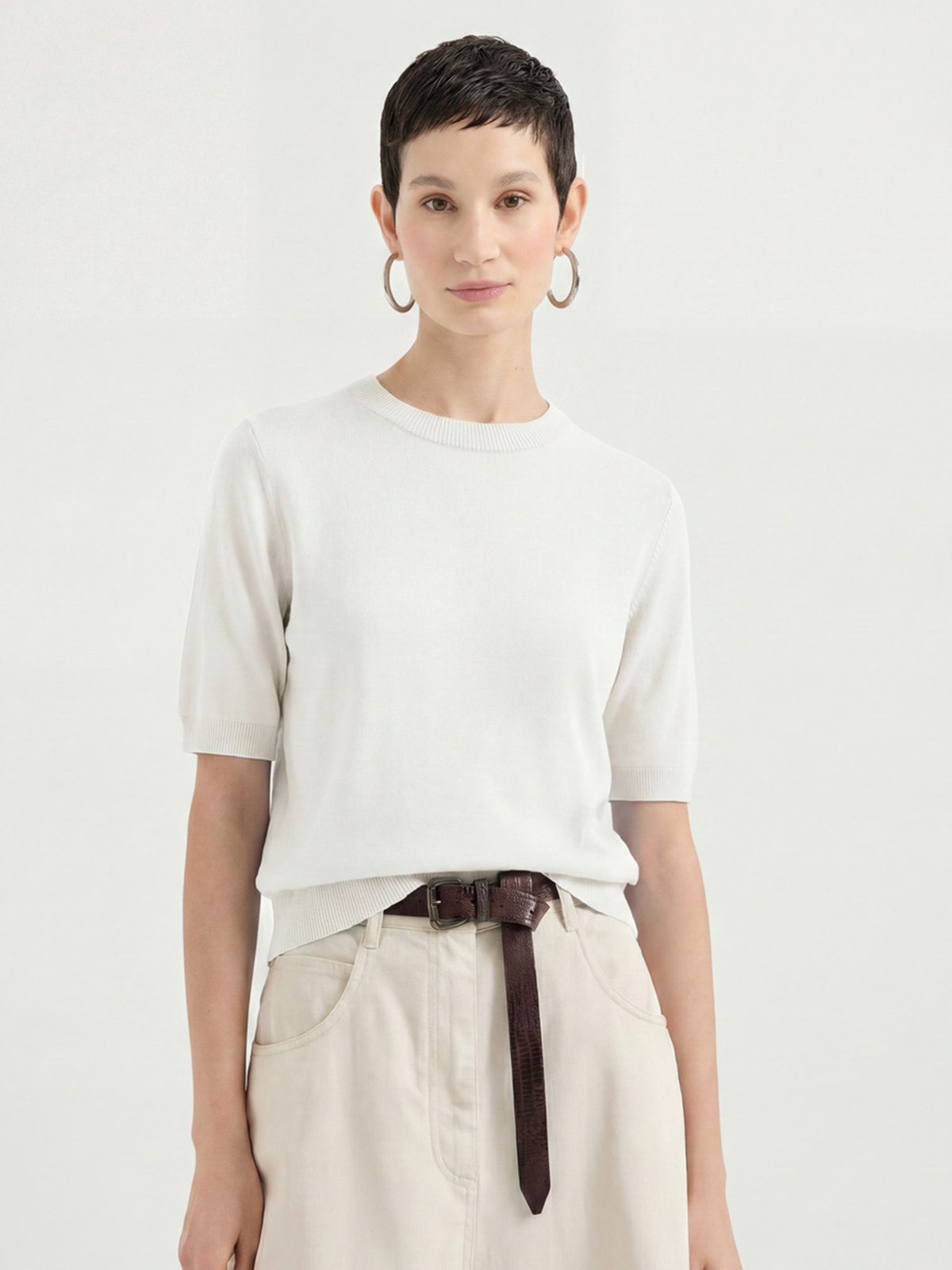 Tencel Cashmere Blend Knit Top