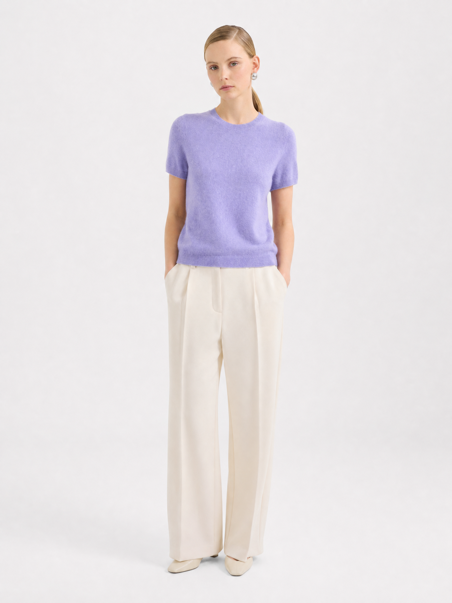 Superfine Grade-A 100% Cashmere Lightweight Breathable Knit Top