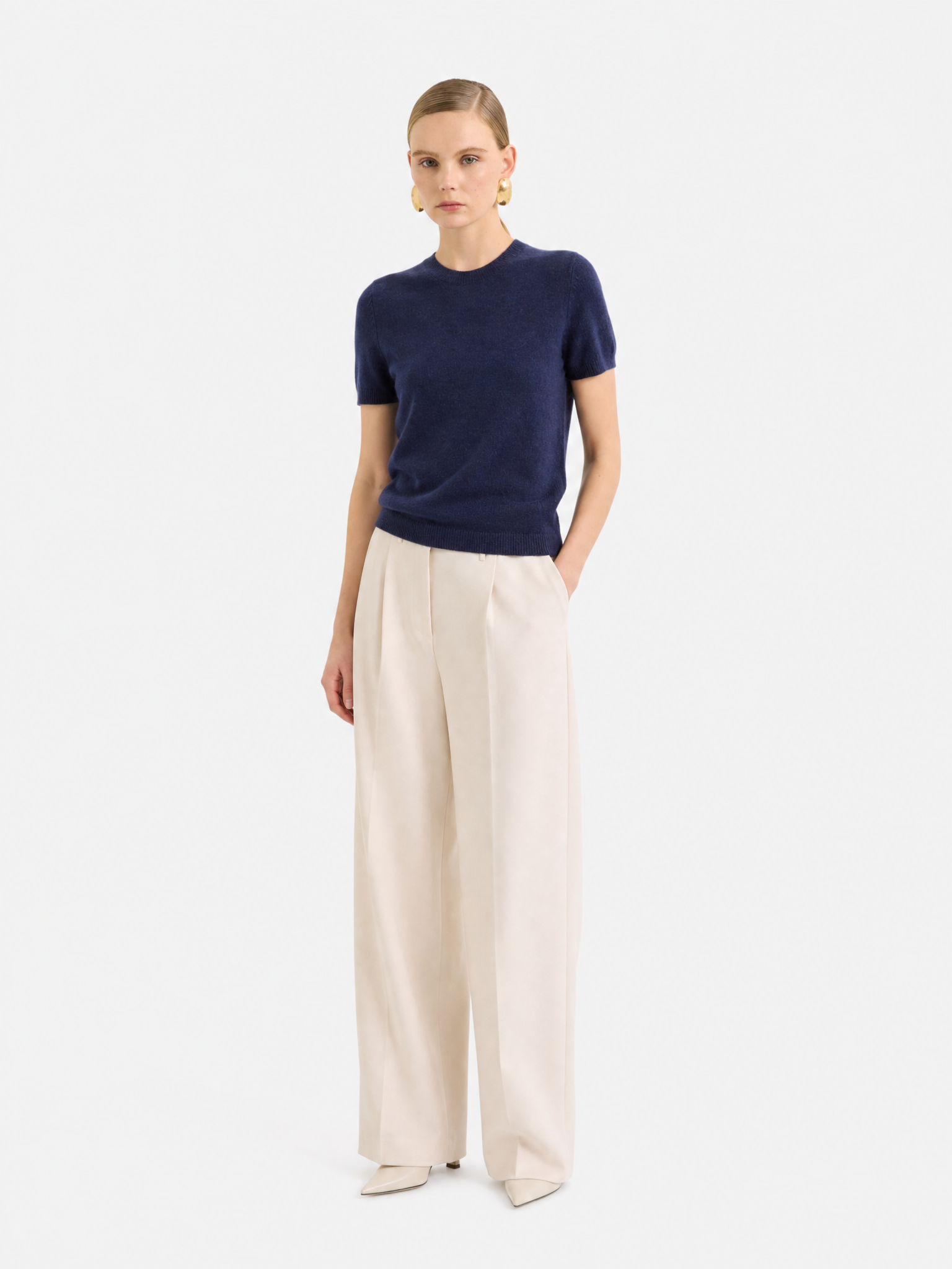 Superfine Grade-A 100% Cashmere Lightweight Breathable Knit Top