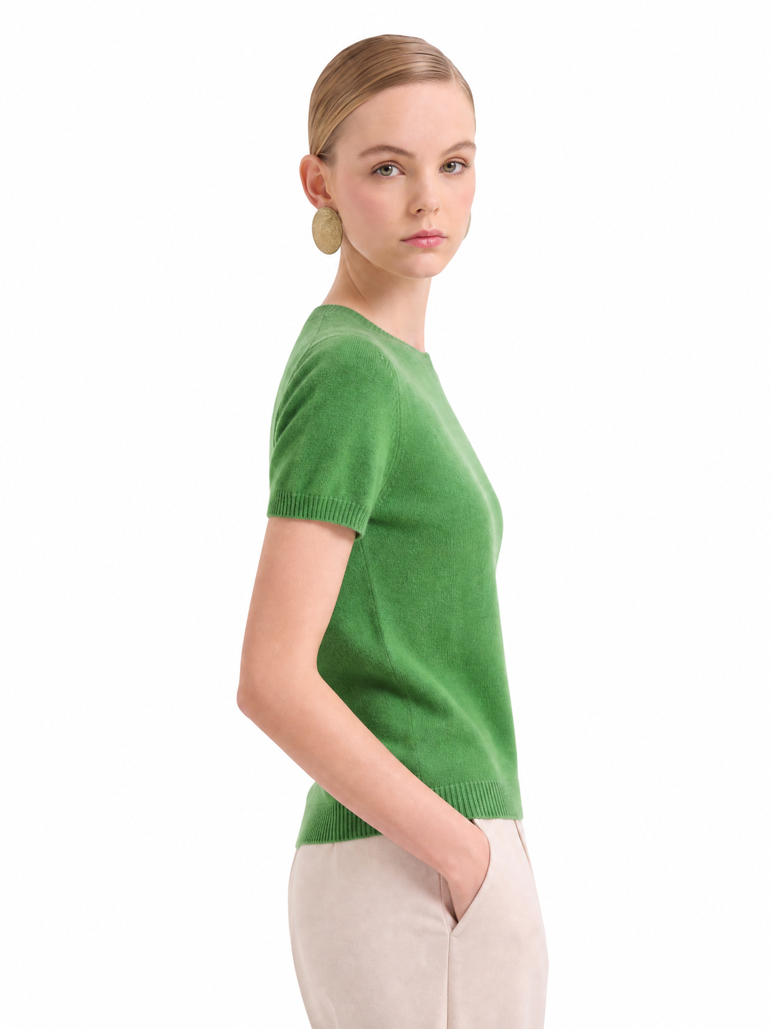 Superfine Grade-A 100% Cashmere Lightweight Breathable Knit Top
