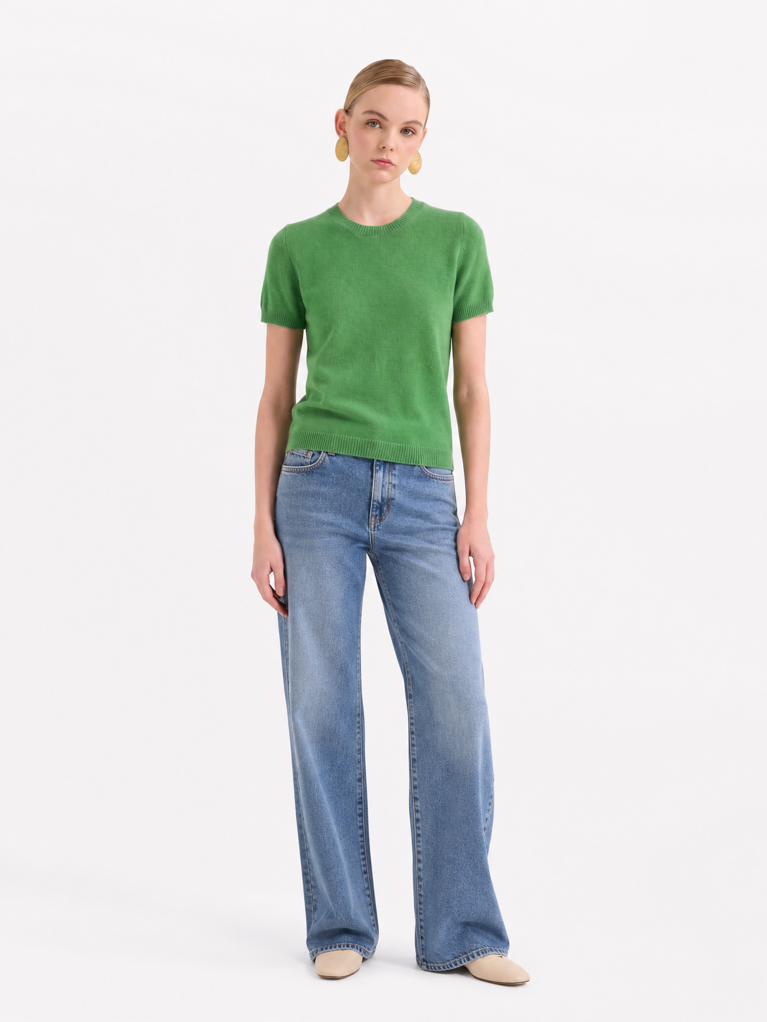 Superfine Grade-A 100% Cashmere Lightweight Breathable Knit Top