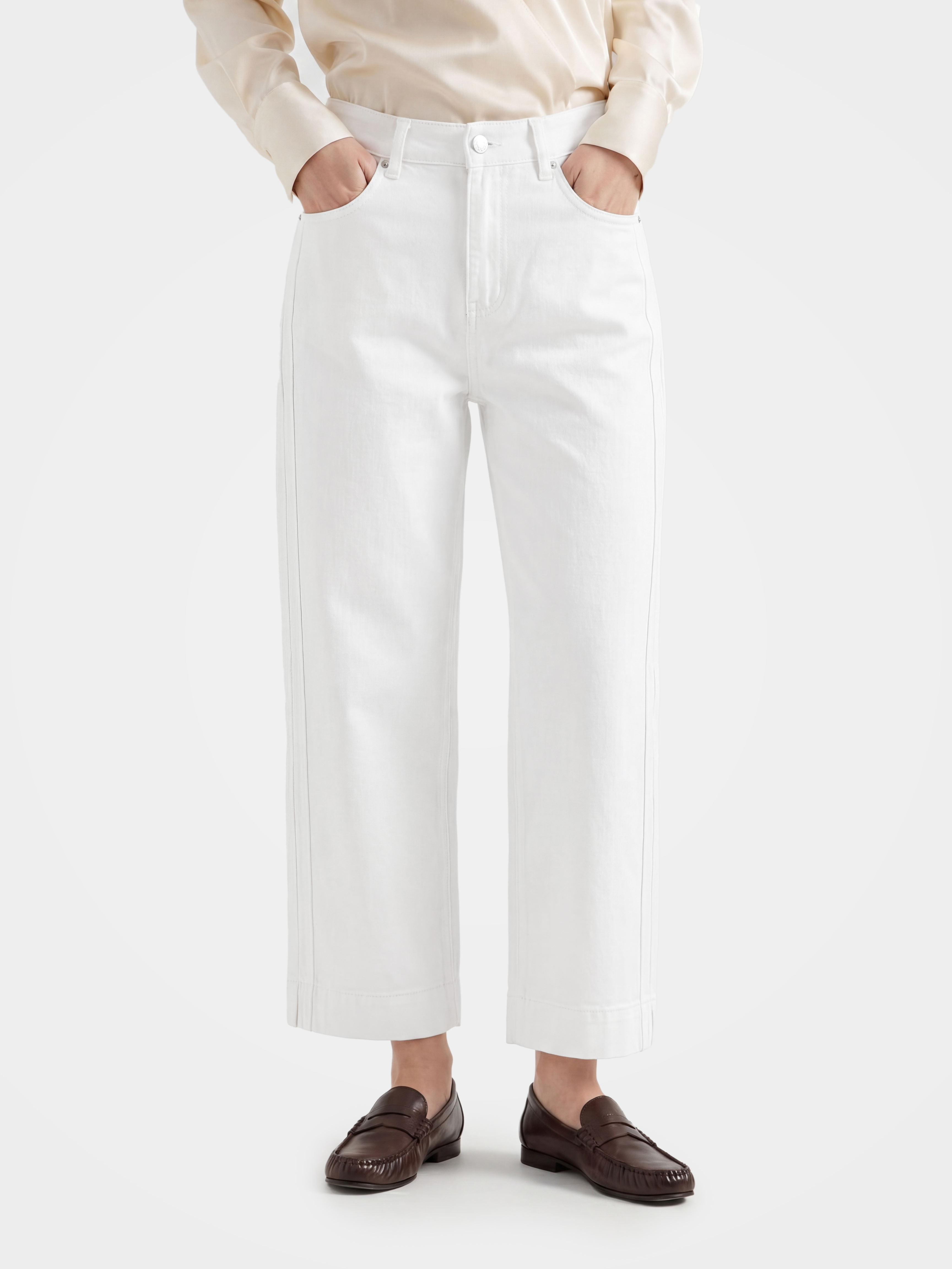 Refined High-Rise Straight Casual Jeans