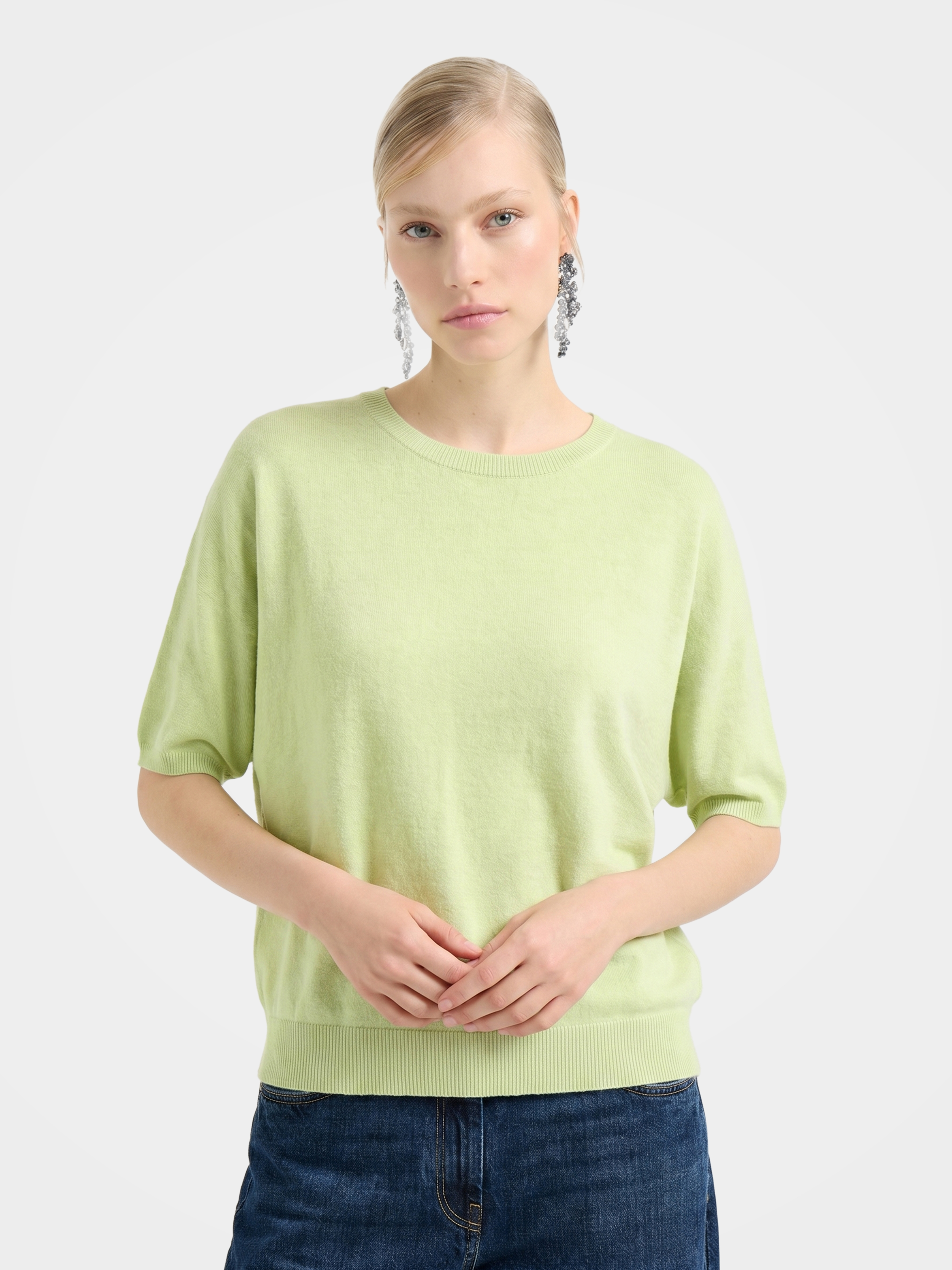 Lightweight Short Sleeve Silk Shirt -Pullover for Summer