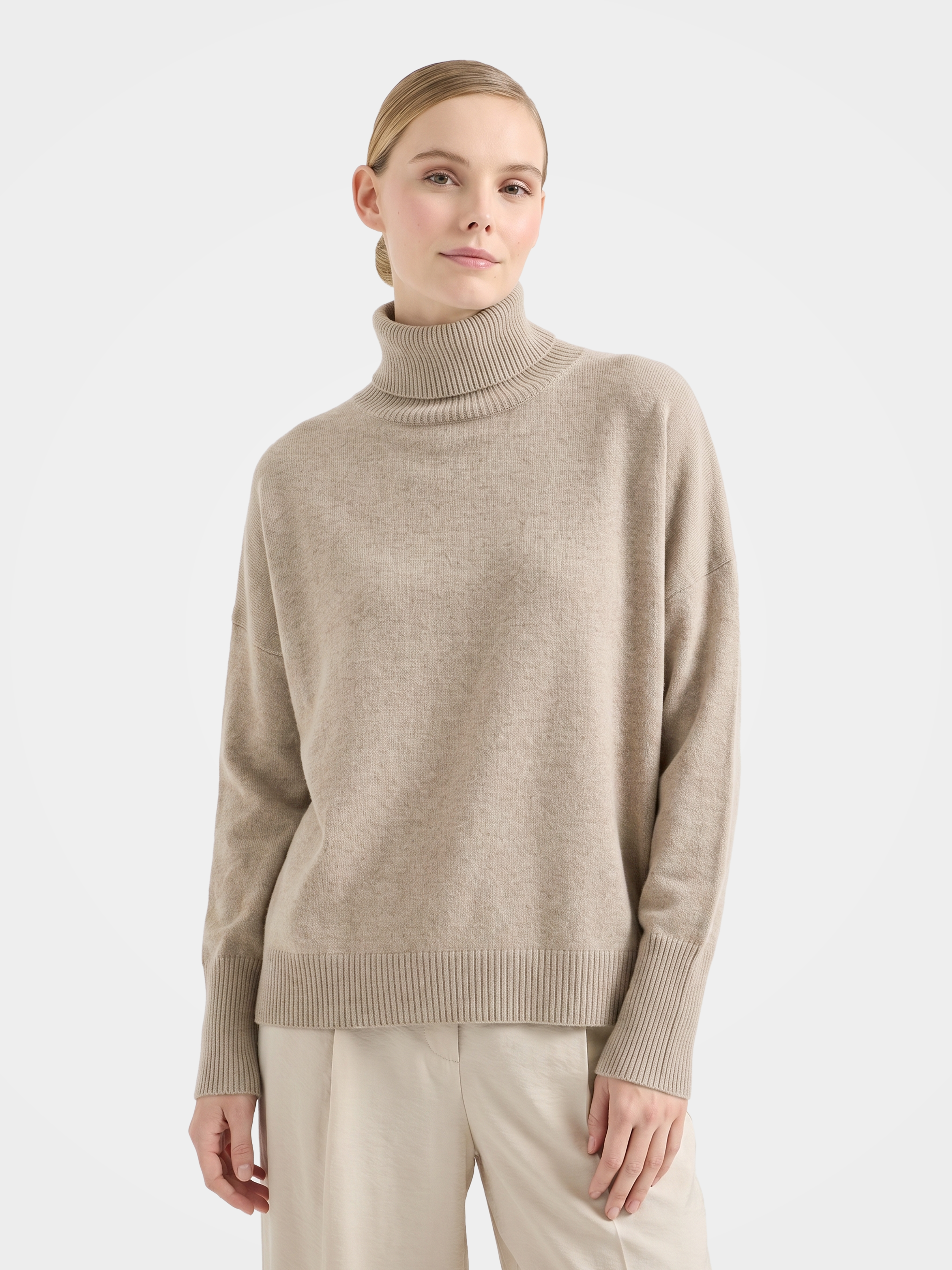 Warm 100% Cashmere Knit Turtleneck Sweater