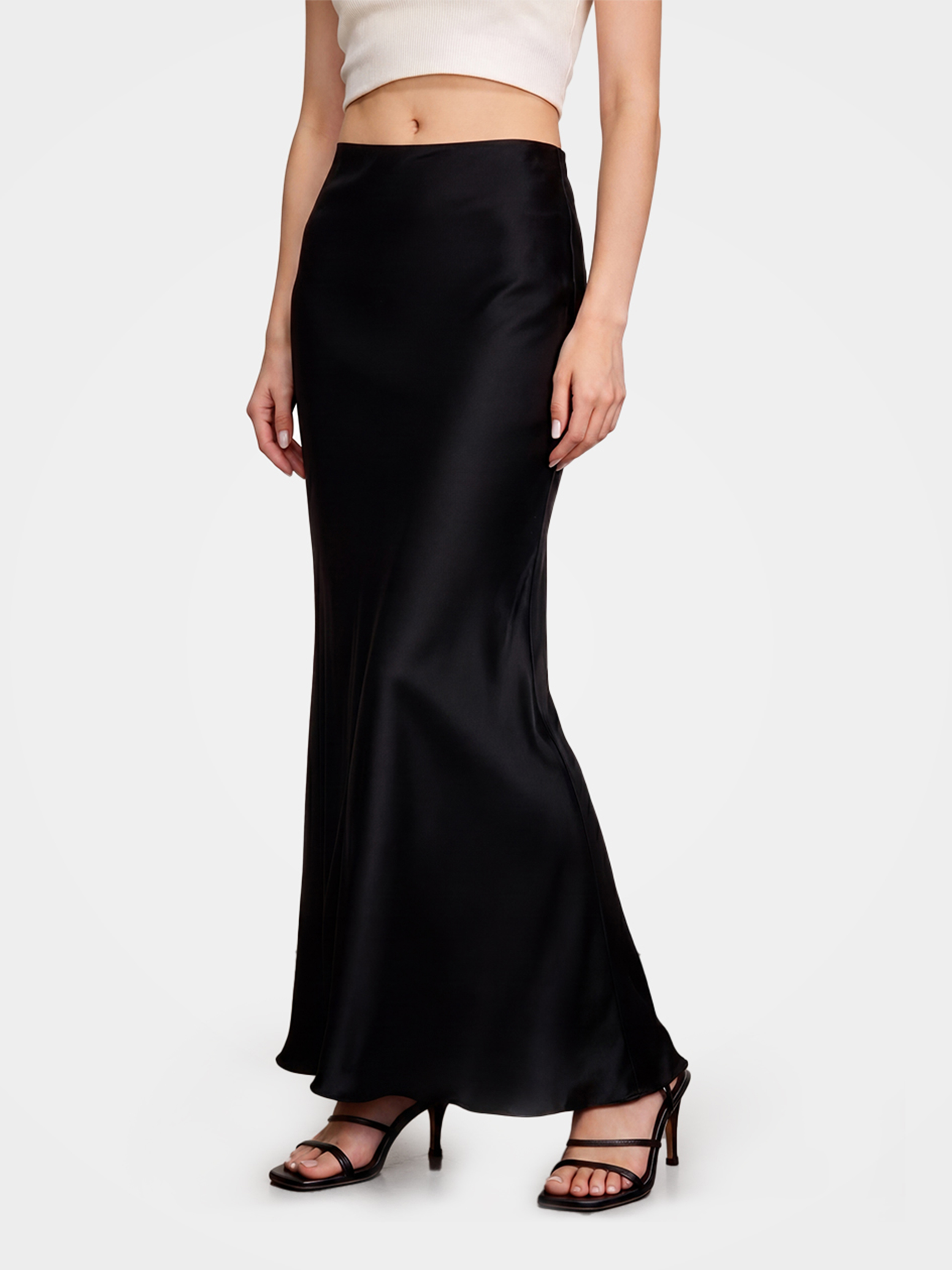 Smooth 100% Mulberry Silk Maxi Mermaid Skirt