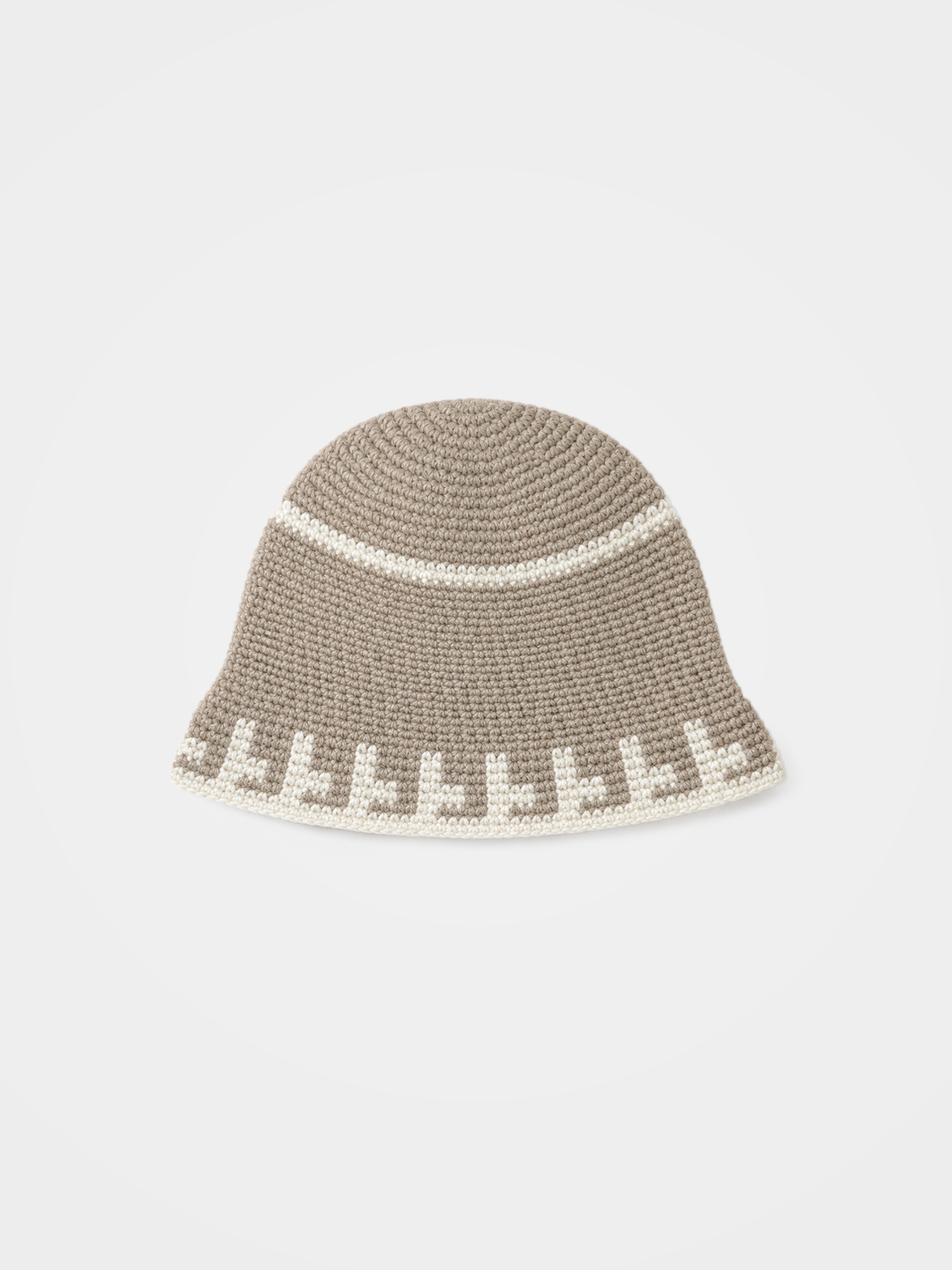 100% Cashmere Geometric Knit Bucket Hat