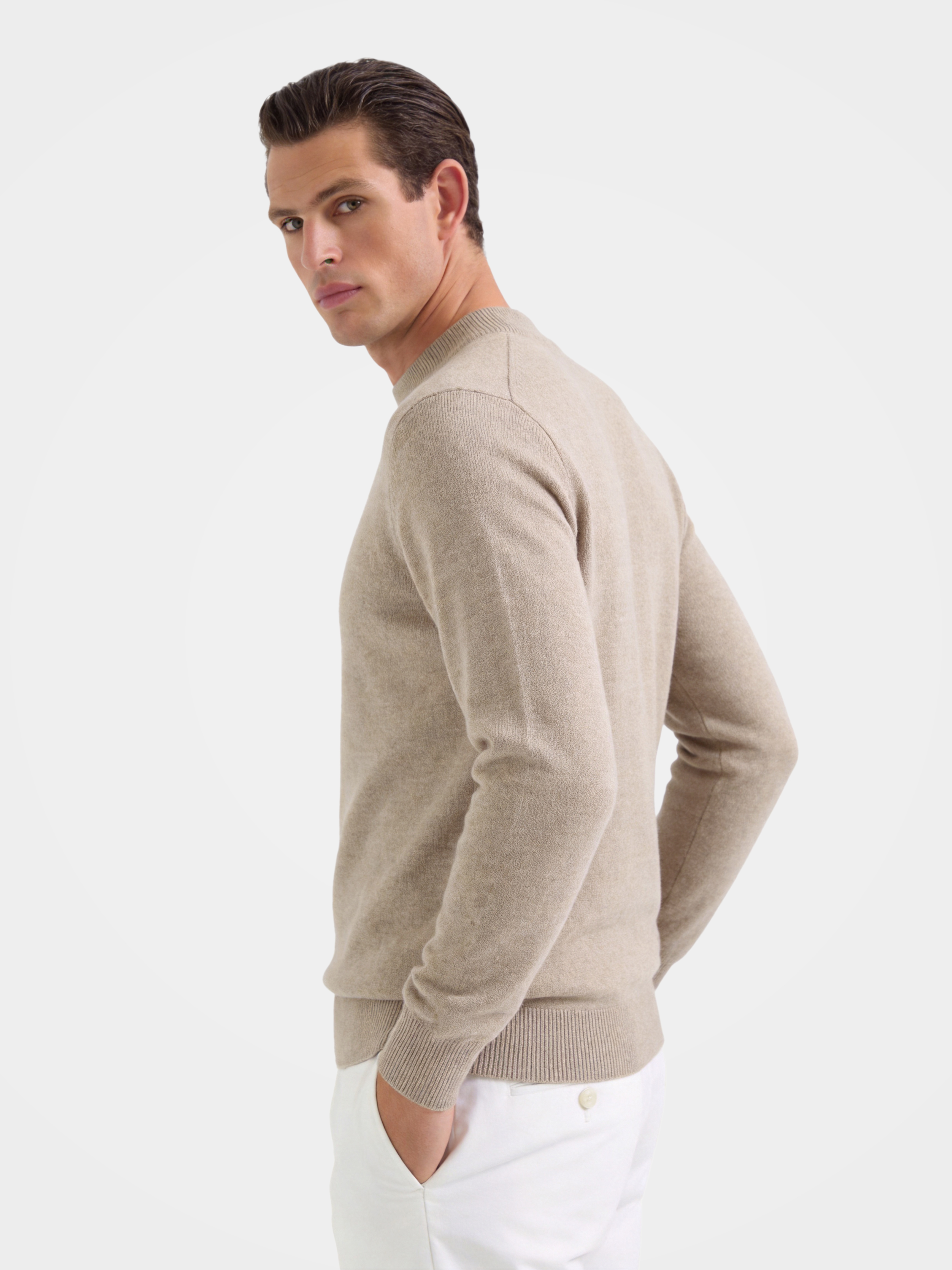 Men's 100% Mongolian Cashmere Crew Neck Sweater
