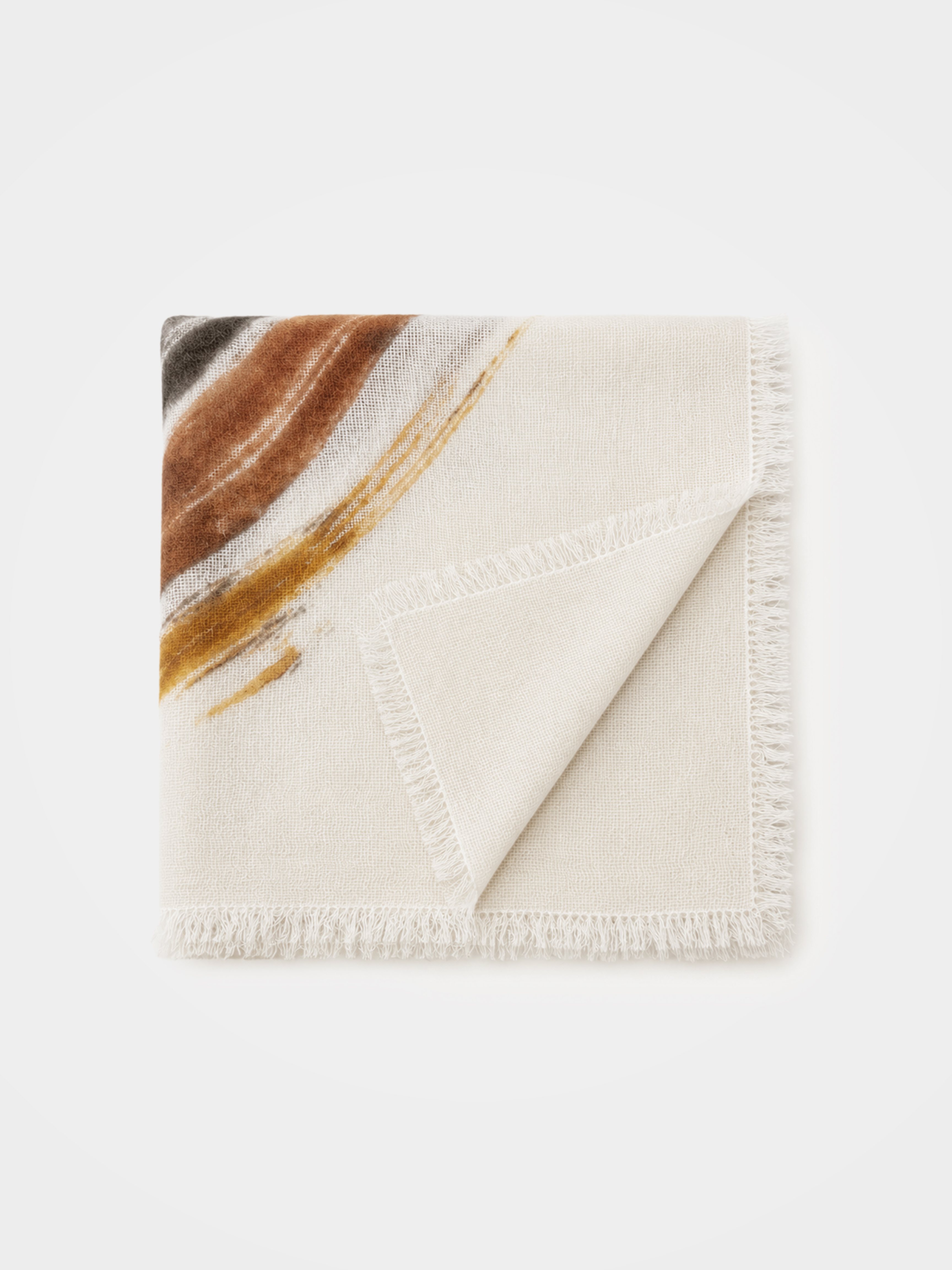 100% Cashmere Annual Ring Square Scarf Lightweight Soft Luxury Wrap