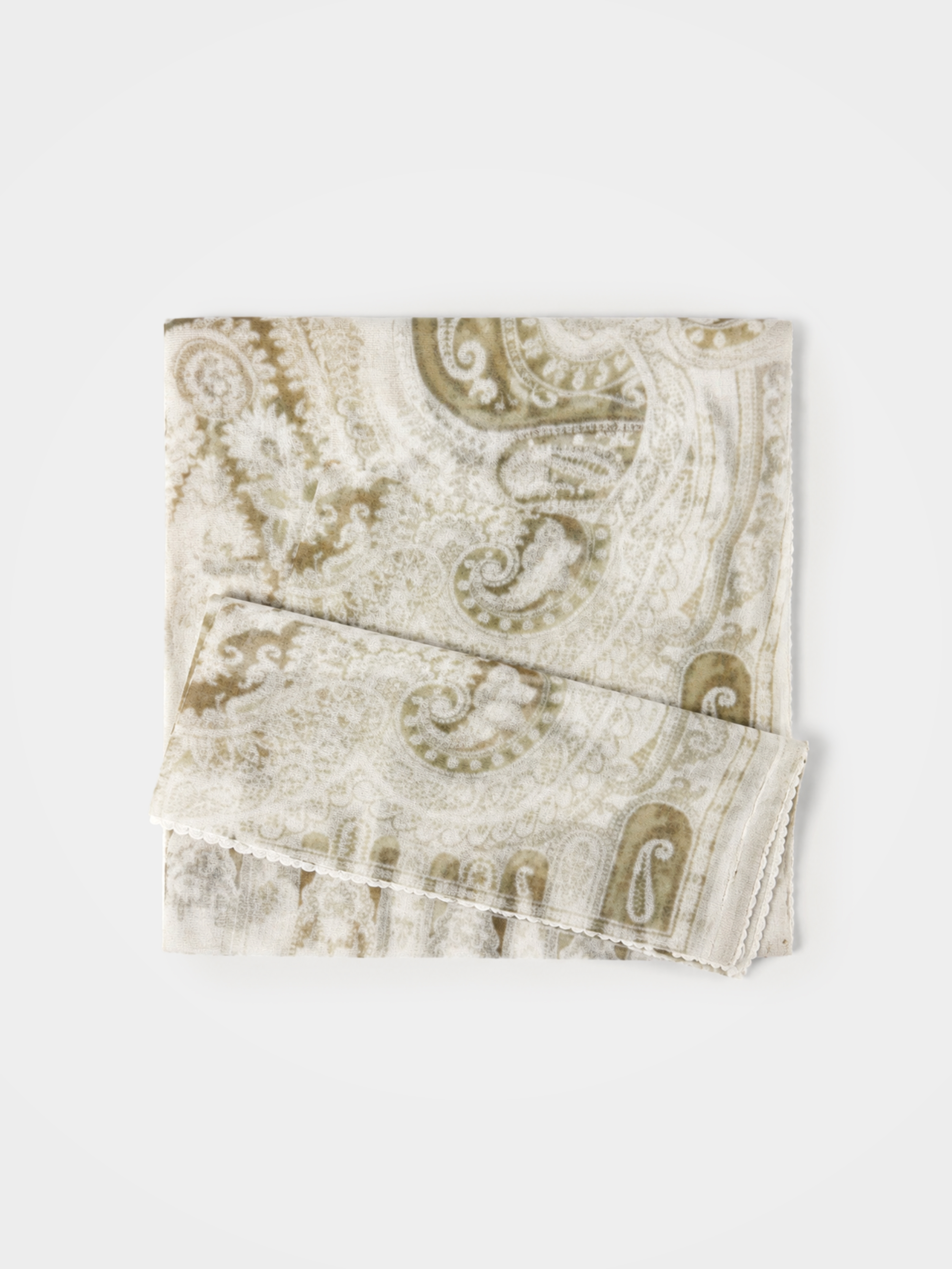 100% Cashmere Paisley Vintage Long Scarf
