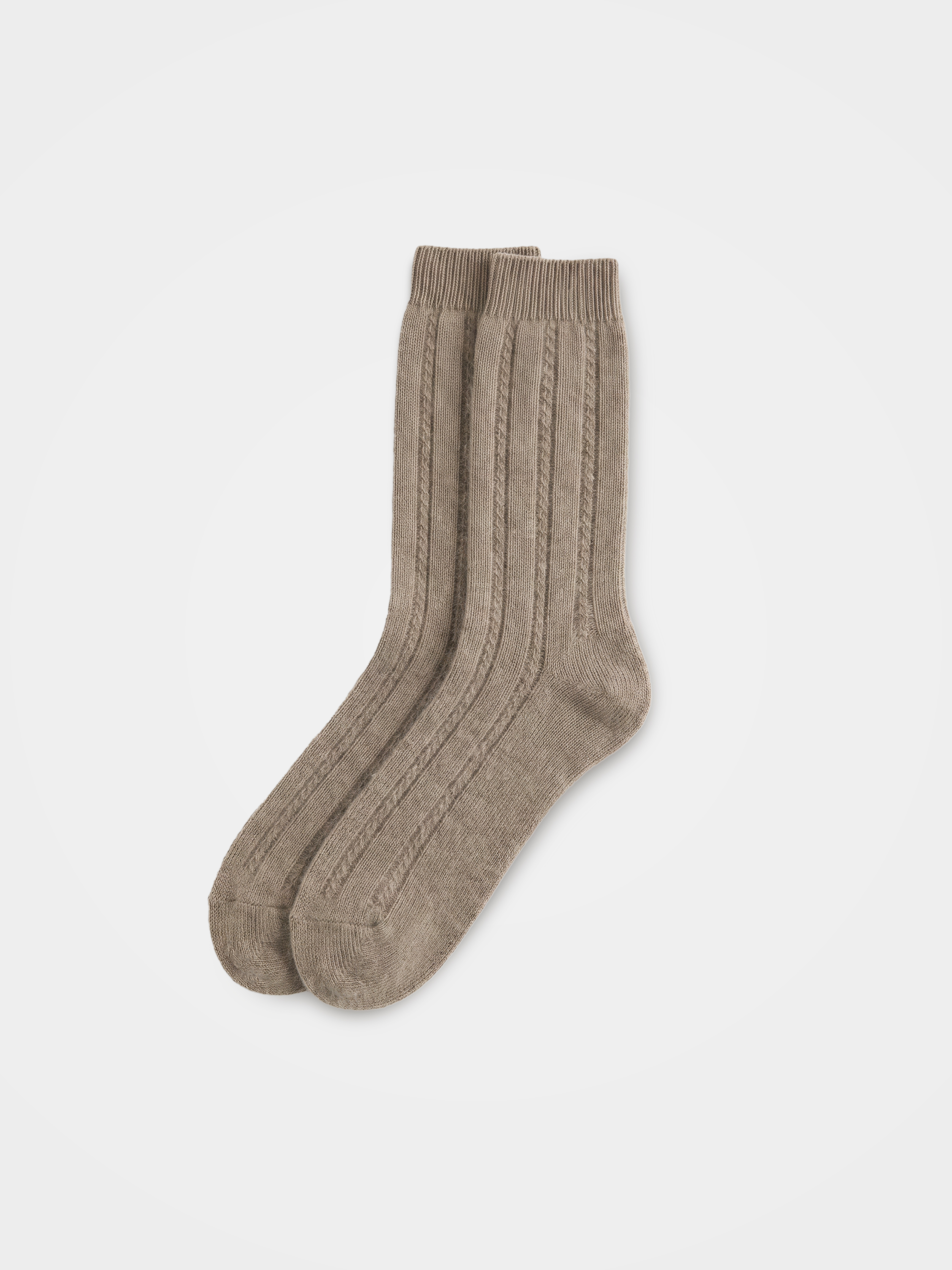 100% Cashmere Rib Knit Lightweight Crew Socks for Women - Soft Warm Luxury Winter Socks