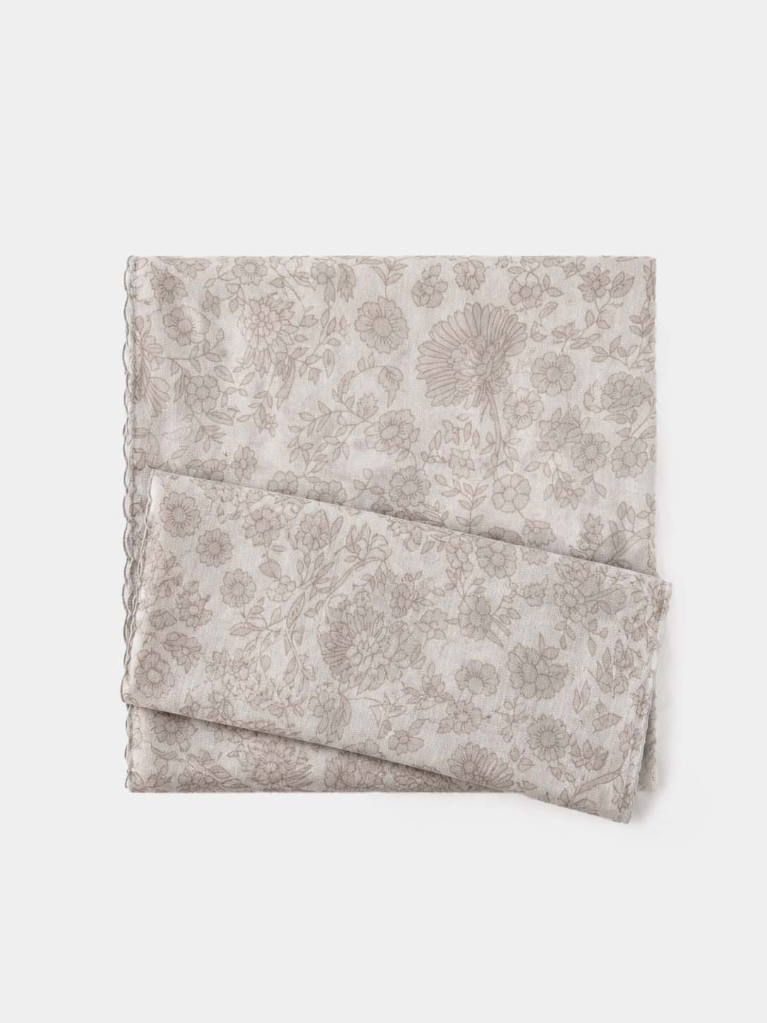 100% Cashmere Elegant Floral Soft Long Scarf
