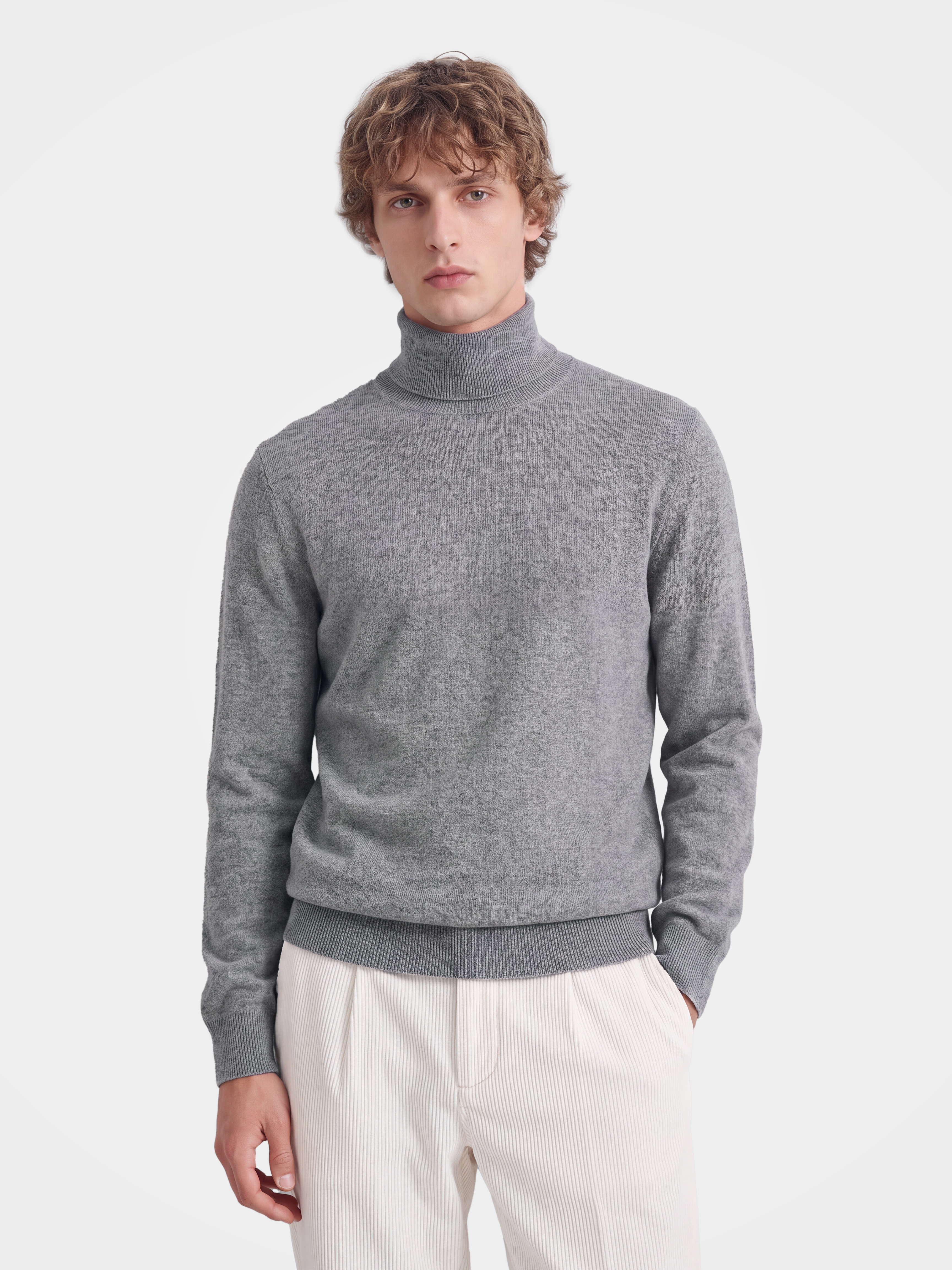 Pre-Order | Men's 100% Mongolian Cashmere Turtleneck Sweater Soft Knit Pullover (10-14 Business Days)