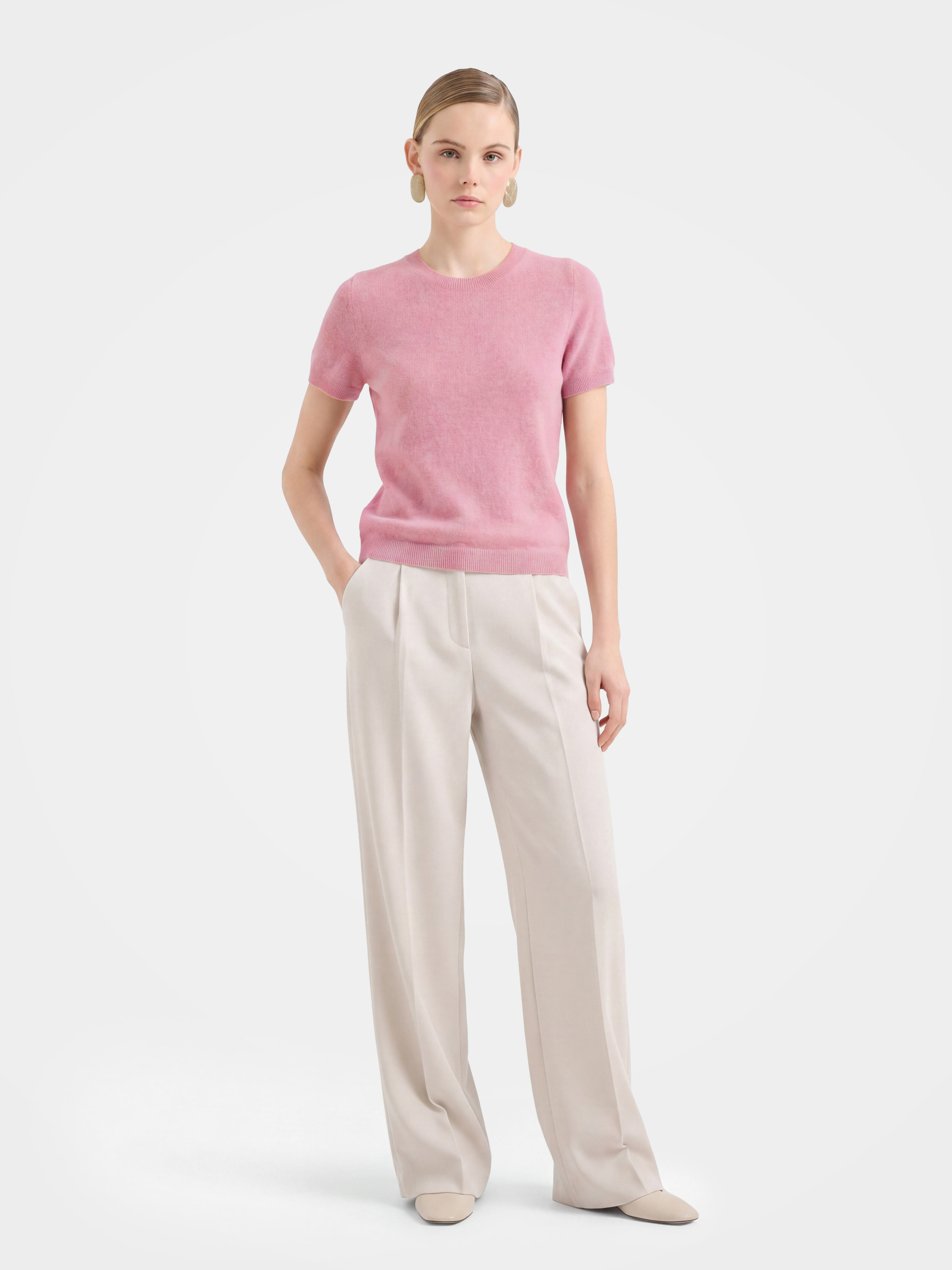 Superfine Grade-A 100% Cashmere Lightweight Breathable Knit Top