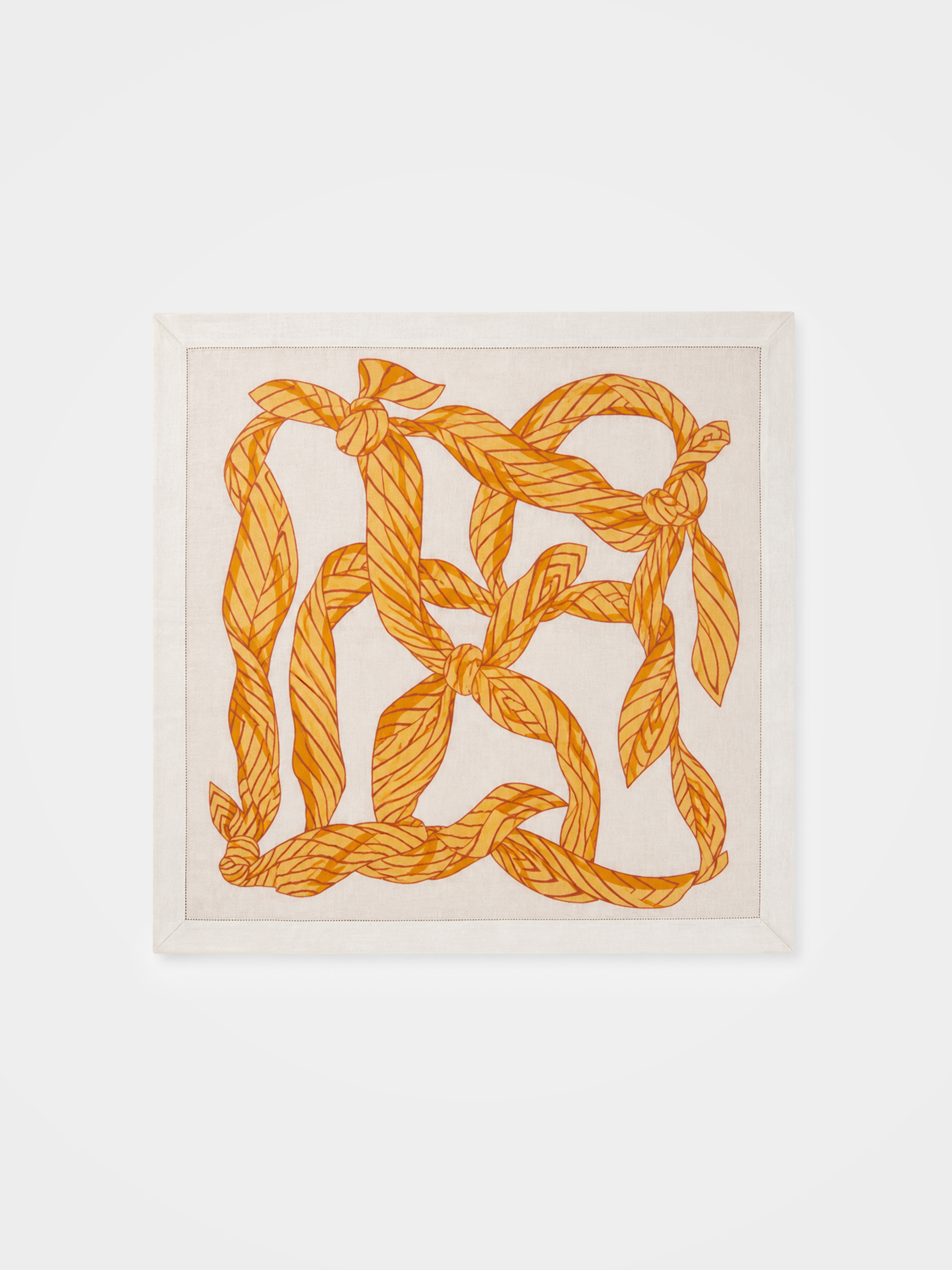 100% Cashmere Rope Print Soft Square Scarf