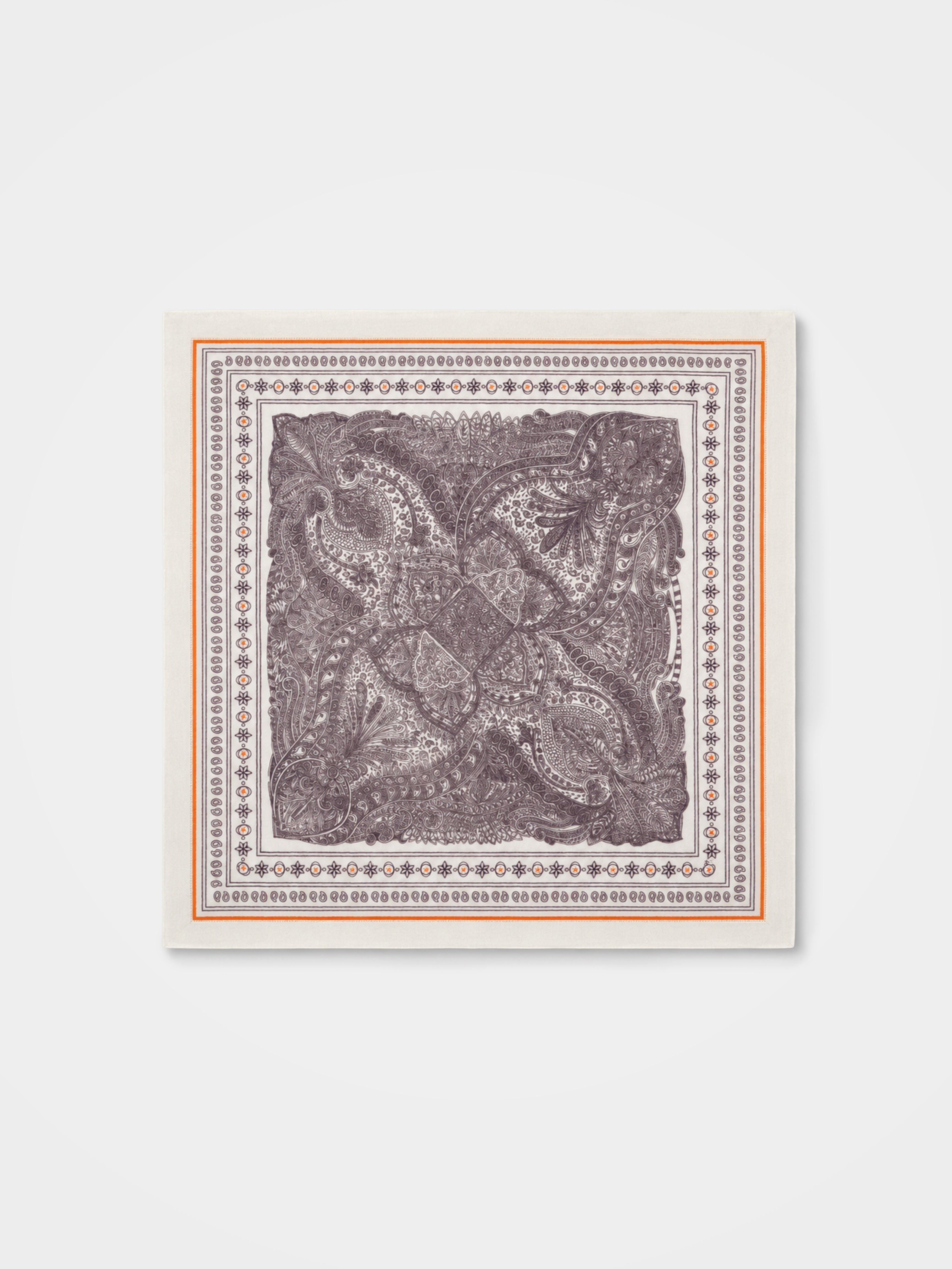 100% Cashmere Vintage Floral Print Square Scarf