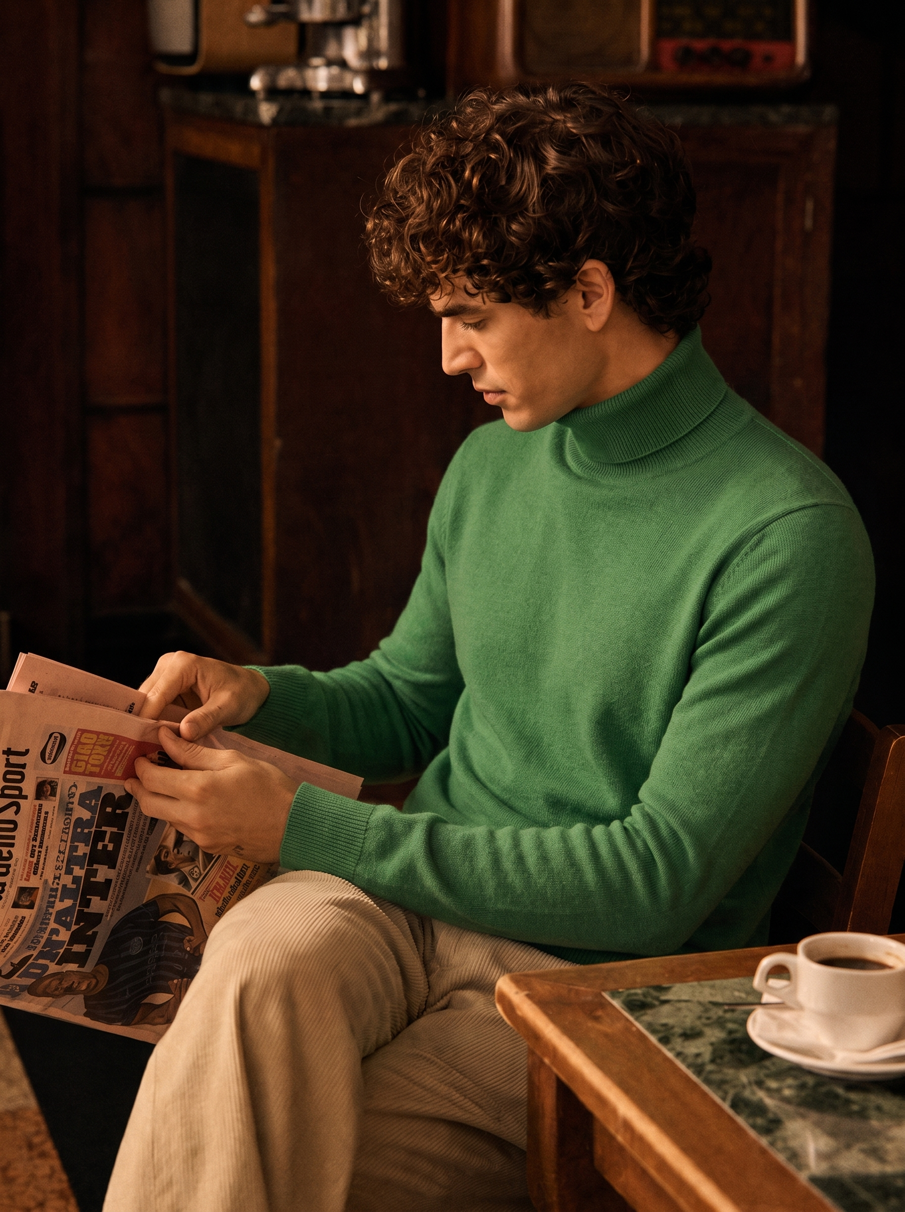 Pre-Order | Men's 100% Mongolian Cashmere Turtleneck Sweater Soft Knit Pullover (10-14 Business Days)
