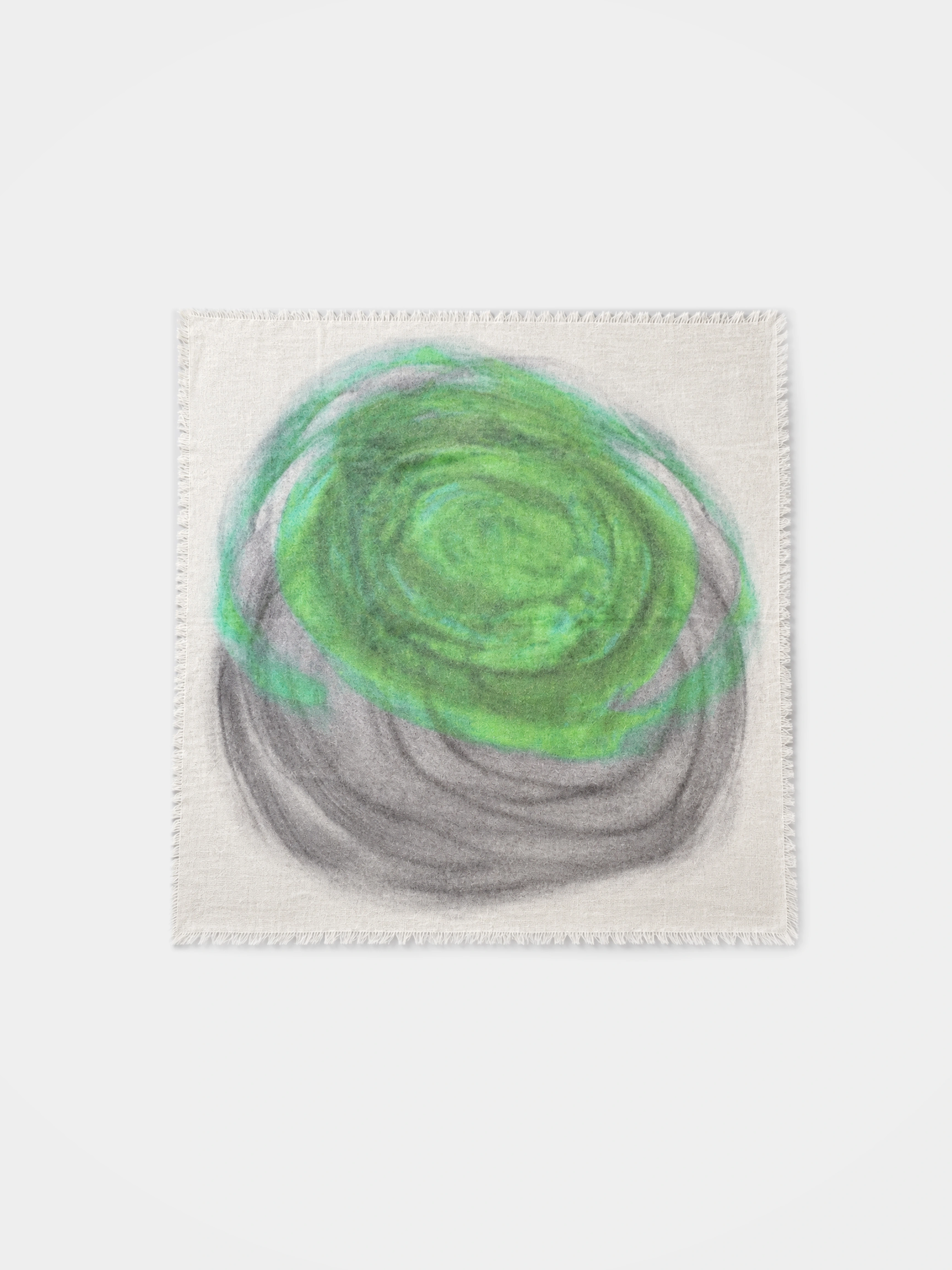 100% Cashmere Graffiti Painting Tassel Square Scarf
