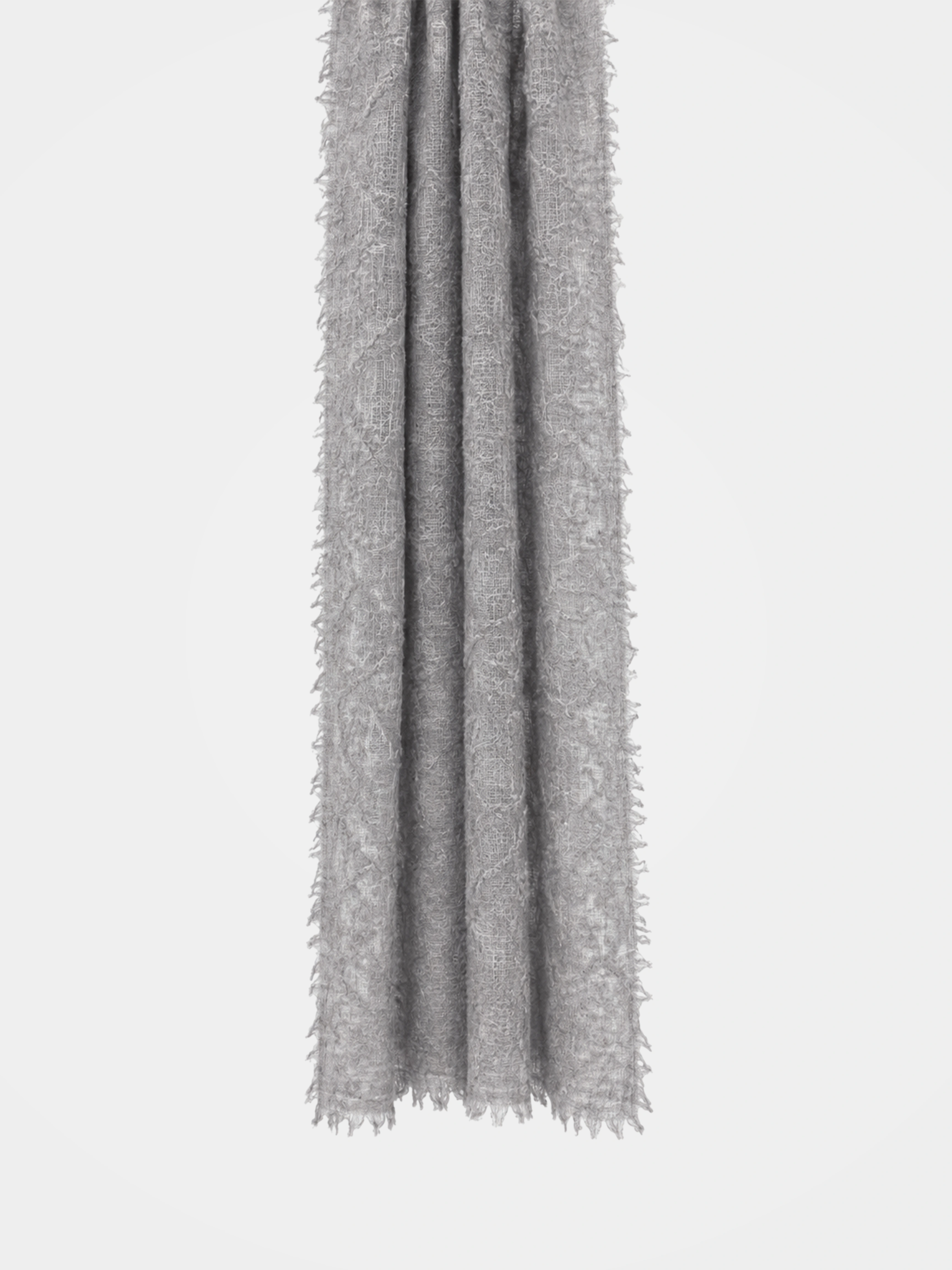 100% Cashmere Textured Floral Tassel Long Scarf for Women - Elegant Soft Luxury Winter Wrap