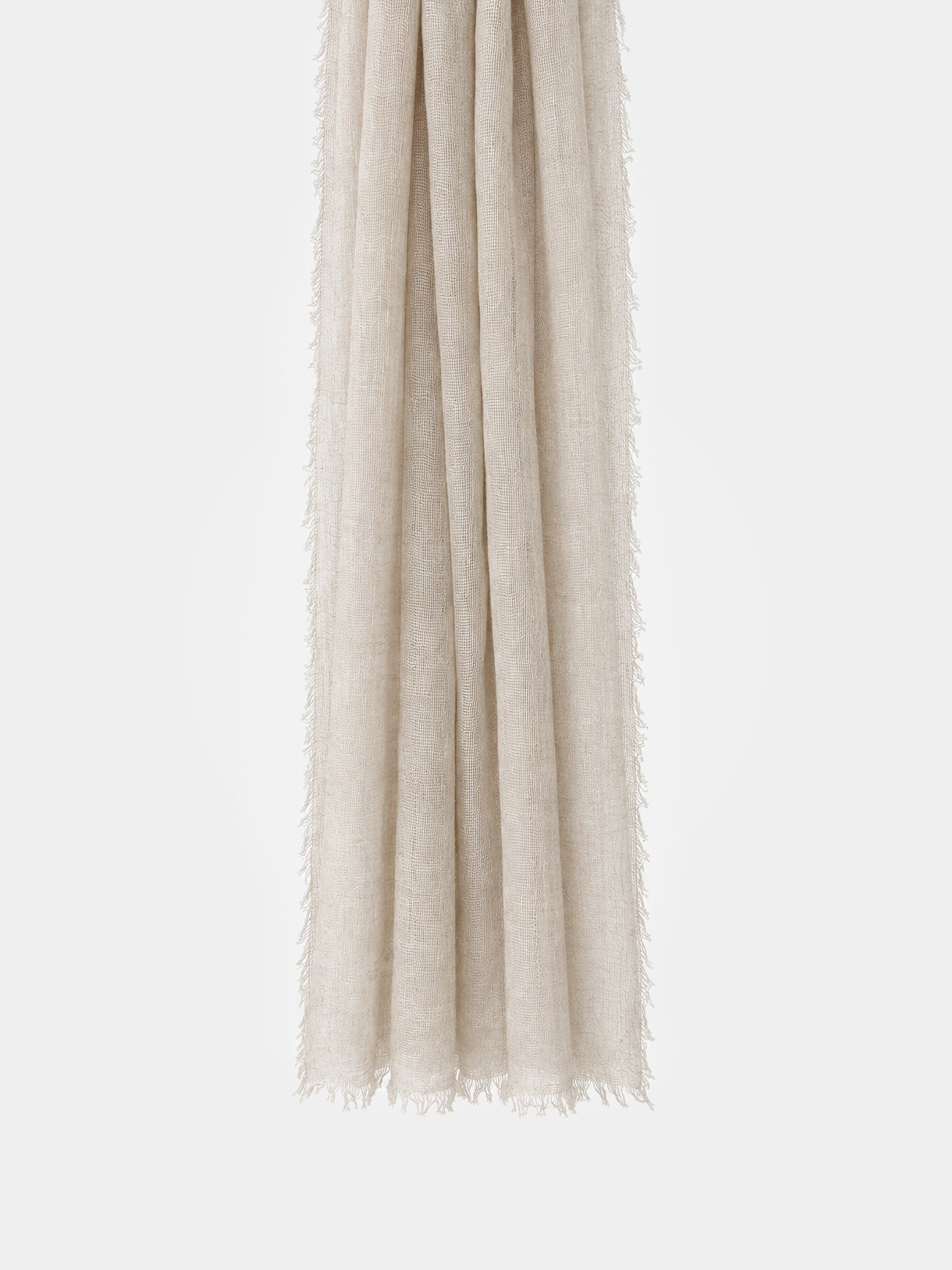 100% Cashmere Textured Floral Tassel Long Scarf for Women - Elegant Soft Luxury Winter Wrap