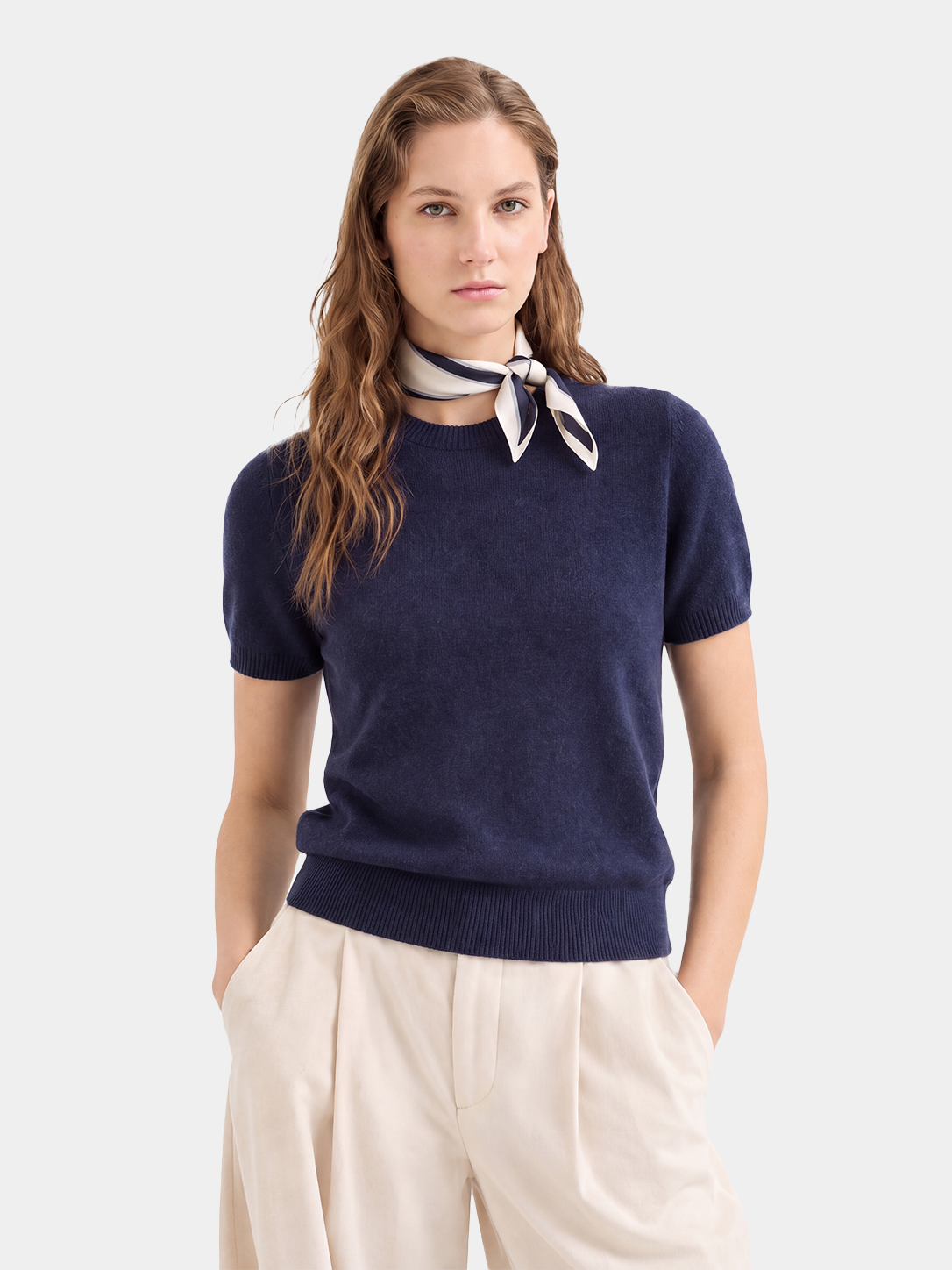 Superfine Grade-A 100% Cashmere Lightweight Breathable Knit Top
