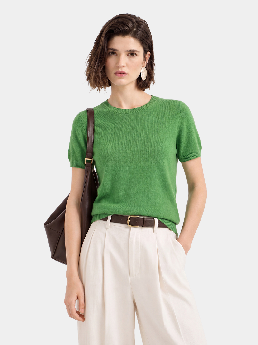Superfine Grade-A 100% Cashmere Lightweight Breathable Knit Top