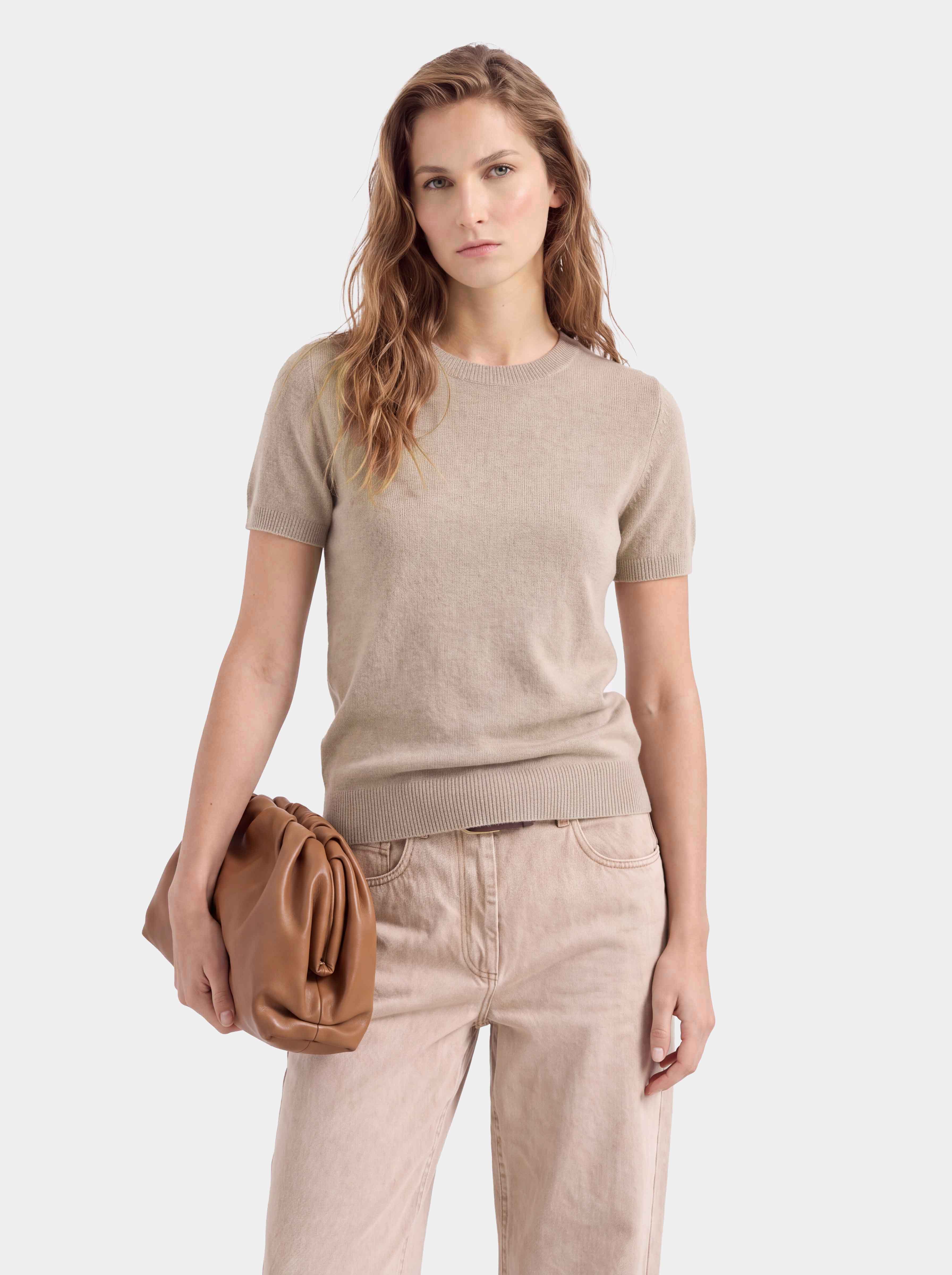 Superfine Grade-A 100% Cashmere Lightweight Breathable Knit Top