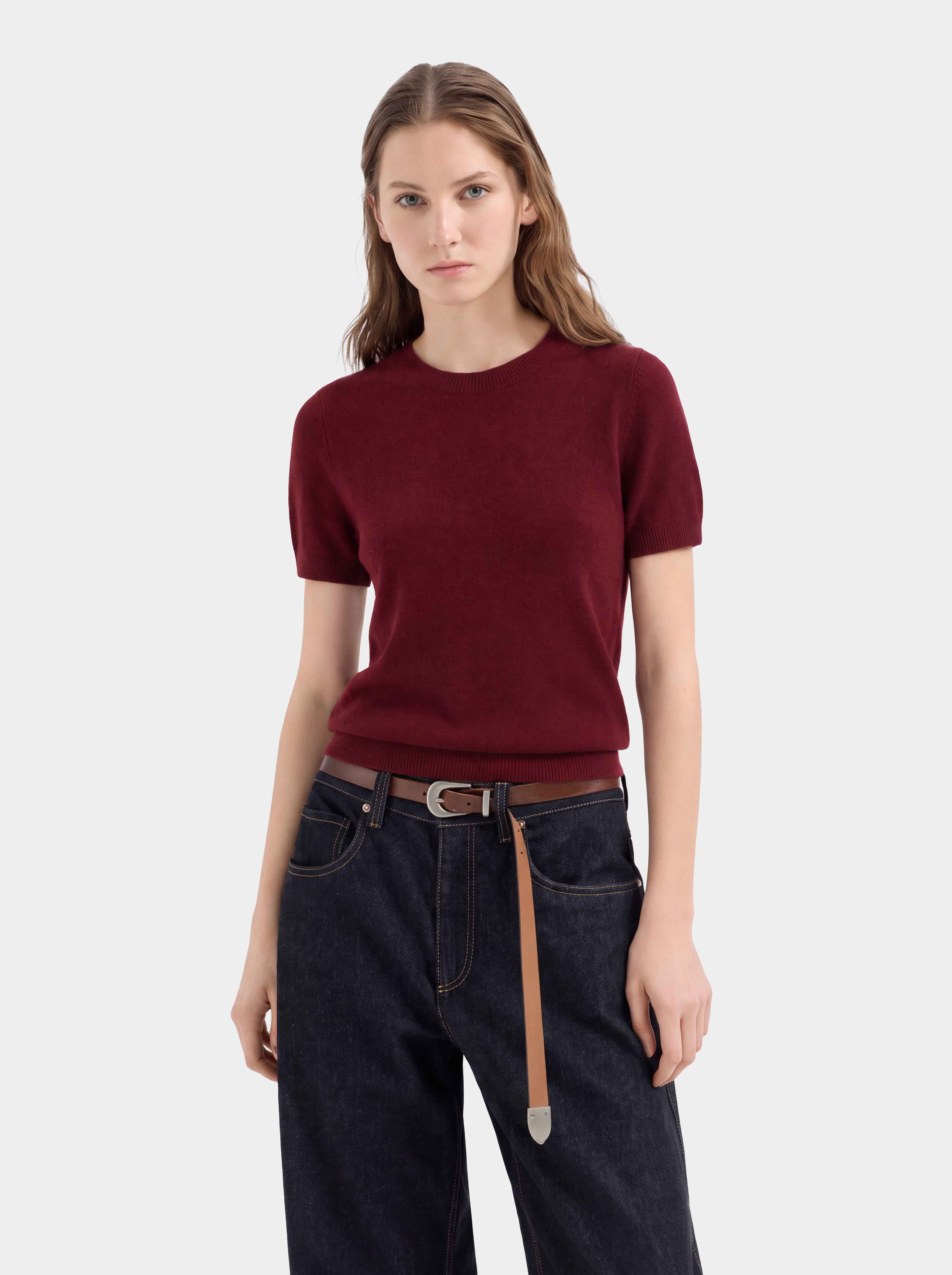 Superfine Grade-A 100% Cashmere Lightweight Breathable Knit Top