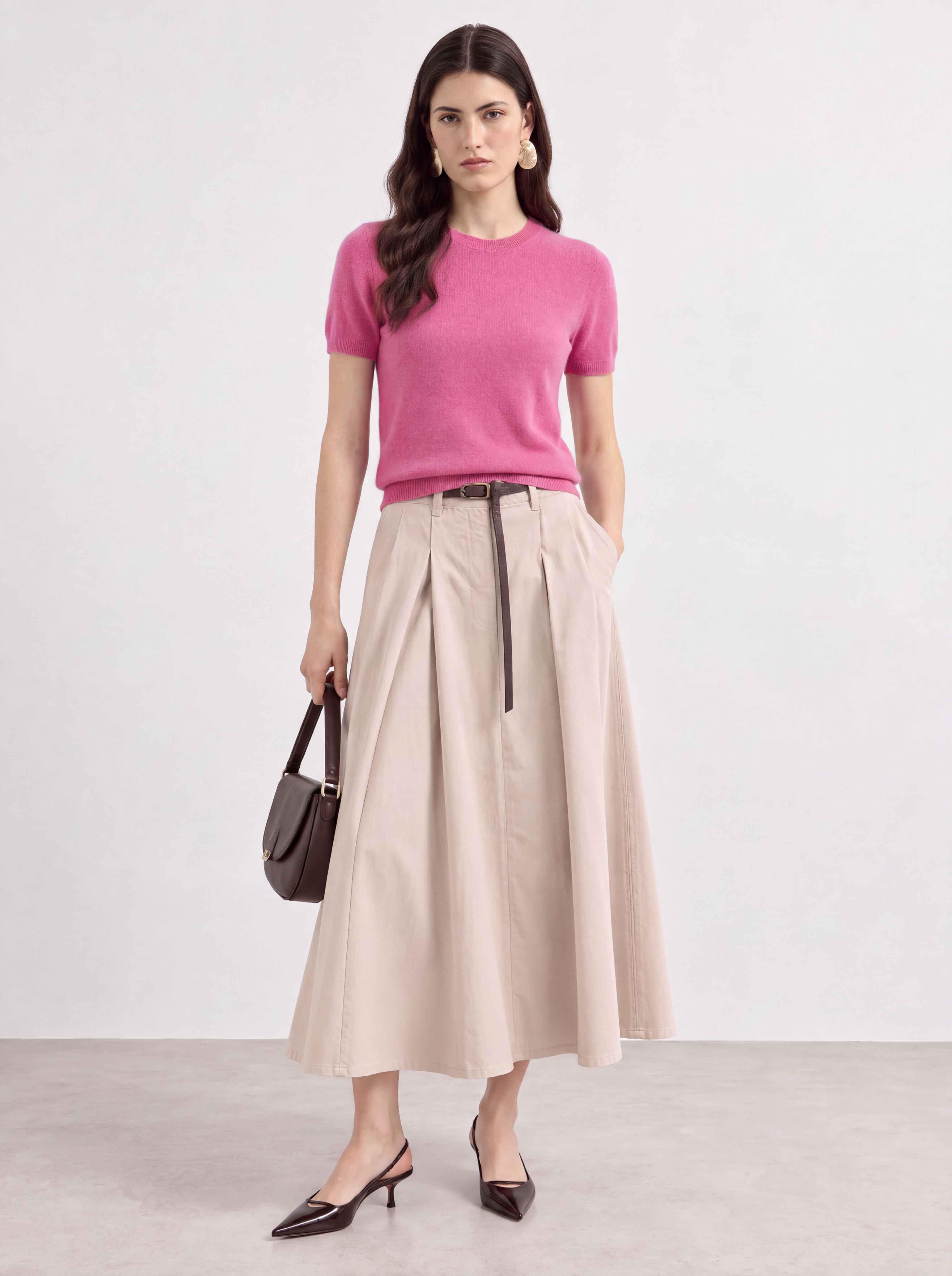 Superfine Grade-A 100% Cashmere Lightweight Breathable Knit Top