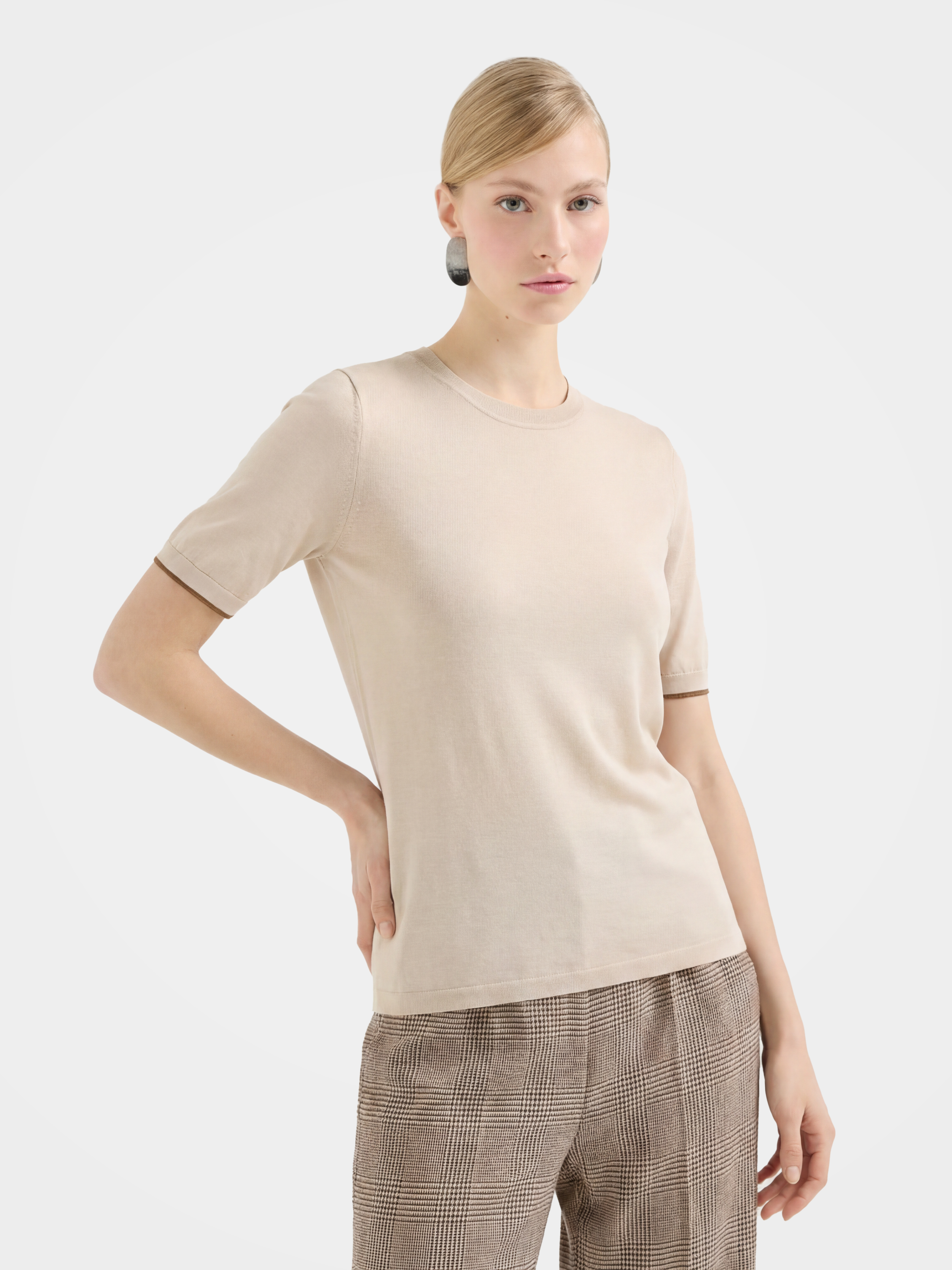 Soft 100% Cotton Lightweight Knit T Shirt