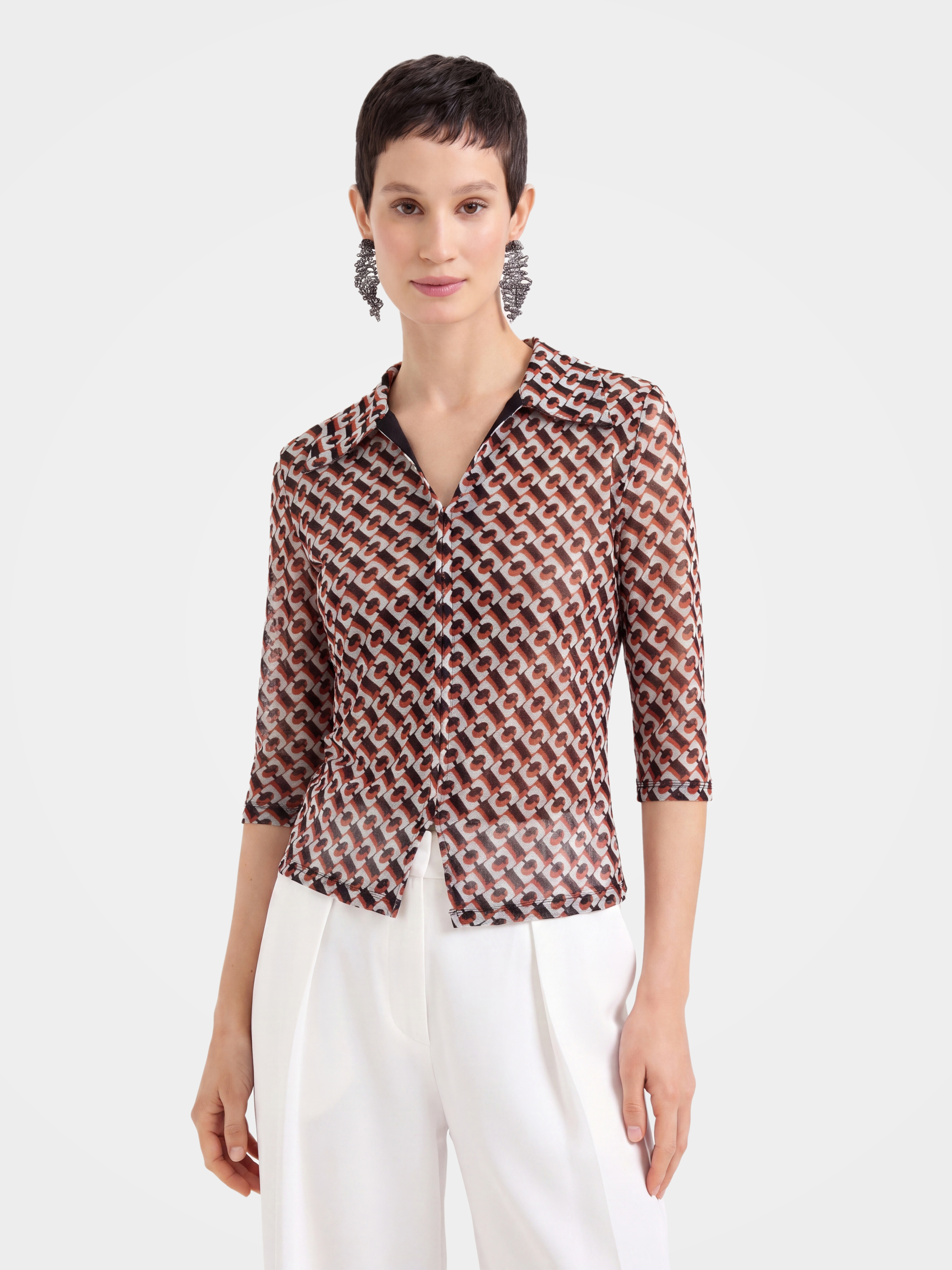 Beige Tencel Short Sleeve Knit Sweater | Soft Breathable Top