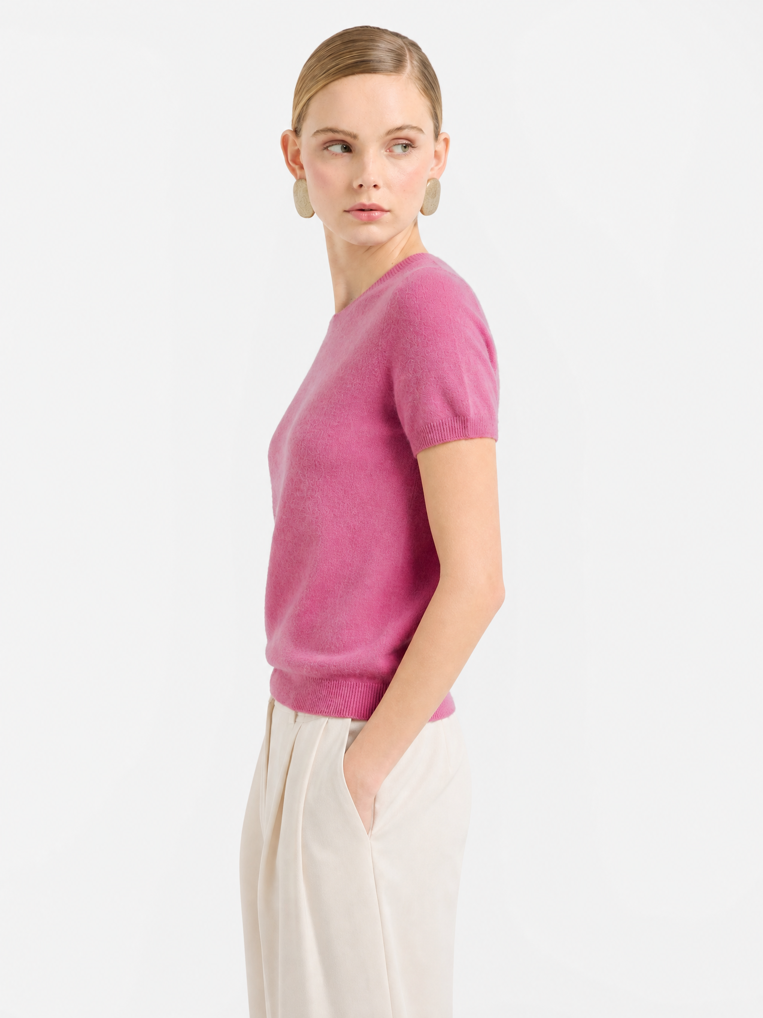 Superfine Grade-A 100% Cashmere Lightweight Breathable Knit Top