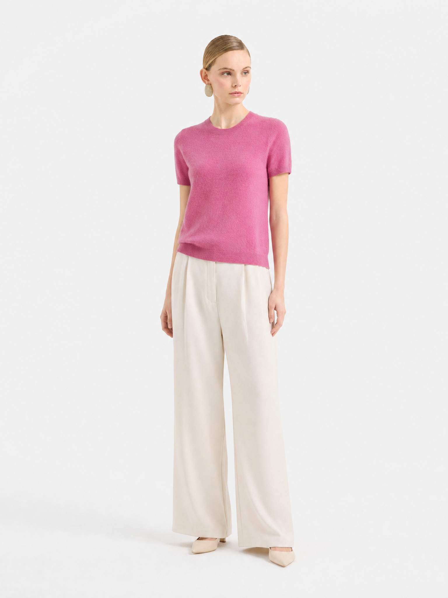 Superfine Grade-A 100% Cashmere Lightweight Breathable Knit Top