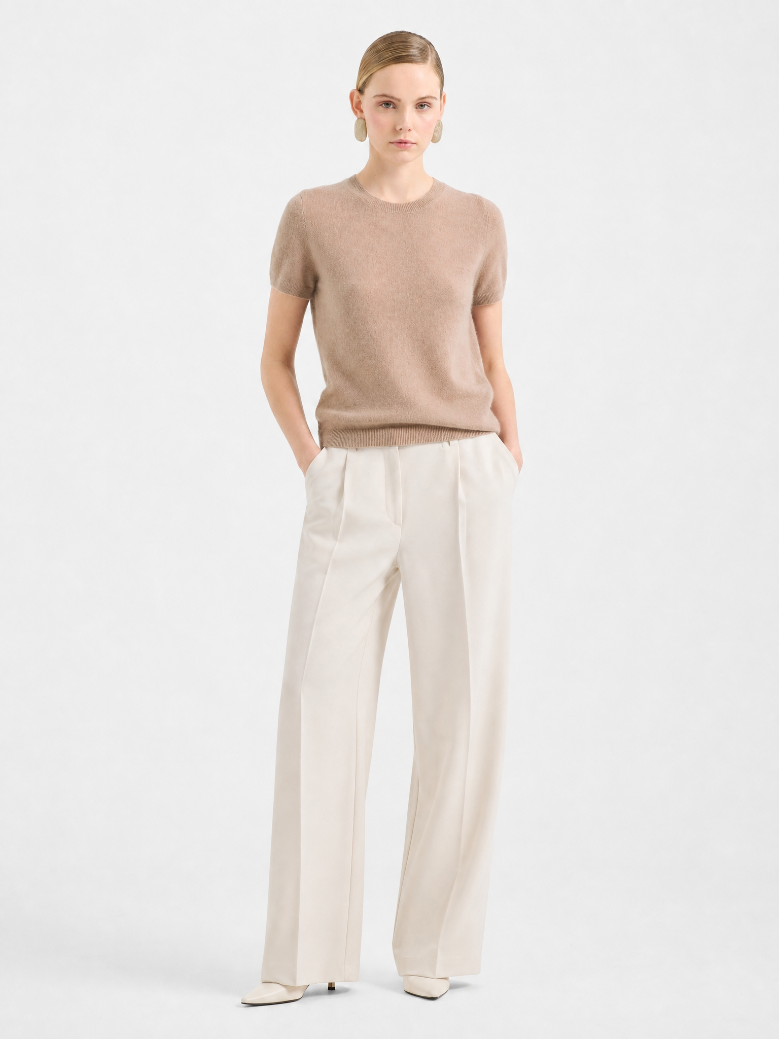 Superfine Grade-A 100% Cashmere Lightweight Breathable Knit Top