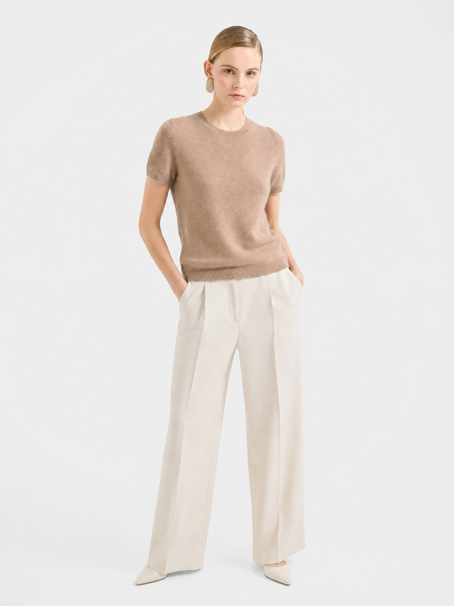 Superfine Grade-A 100% Cashmere Lightweight Breathable Knit Top