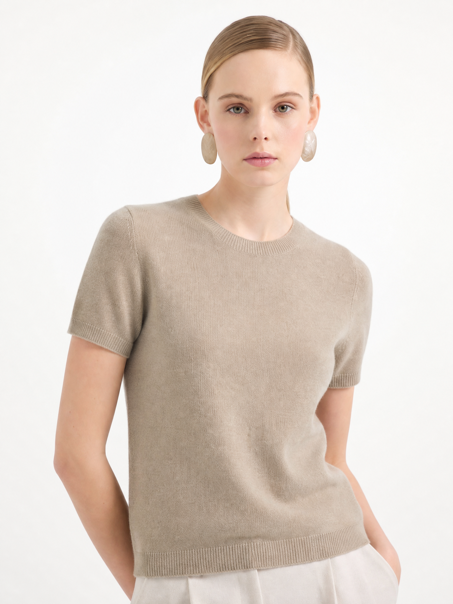 Superfine Grade-A 100% Cashmere Lightweight Breathable Knit Top