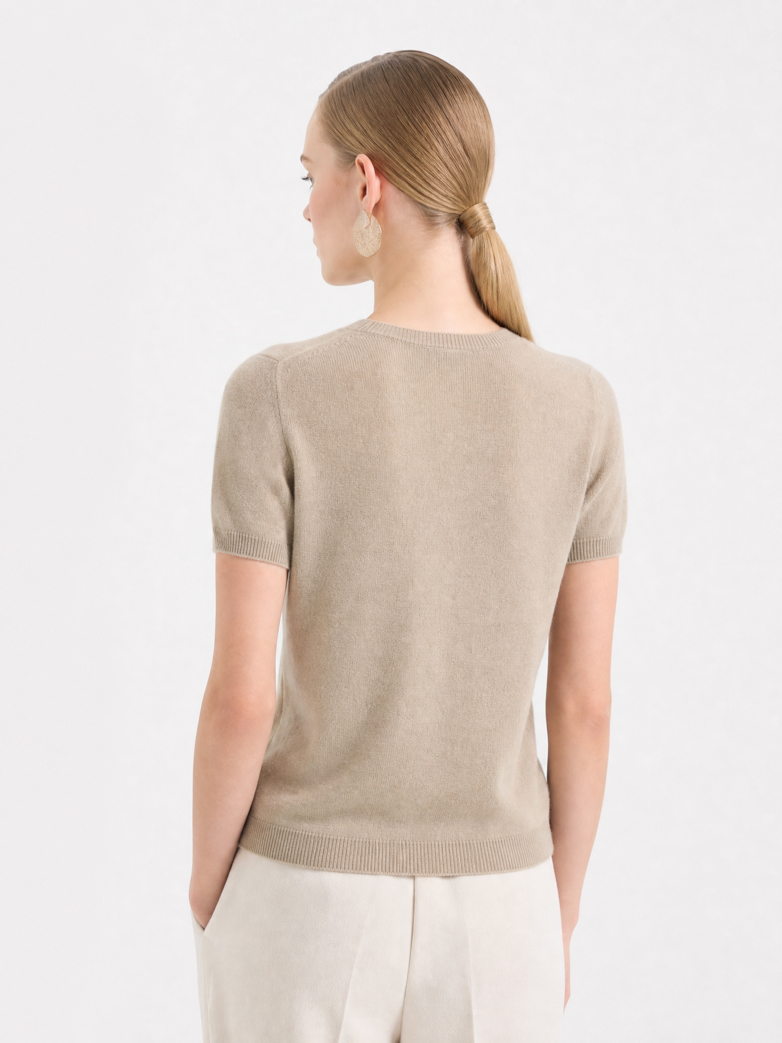 Superfine Grade-A 100% Cashmere Lightweight Breathable Knit Top