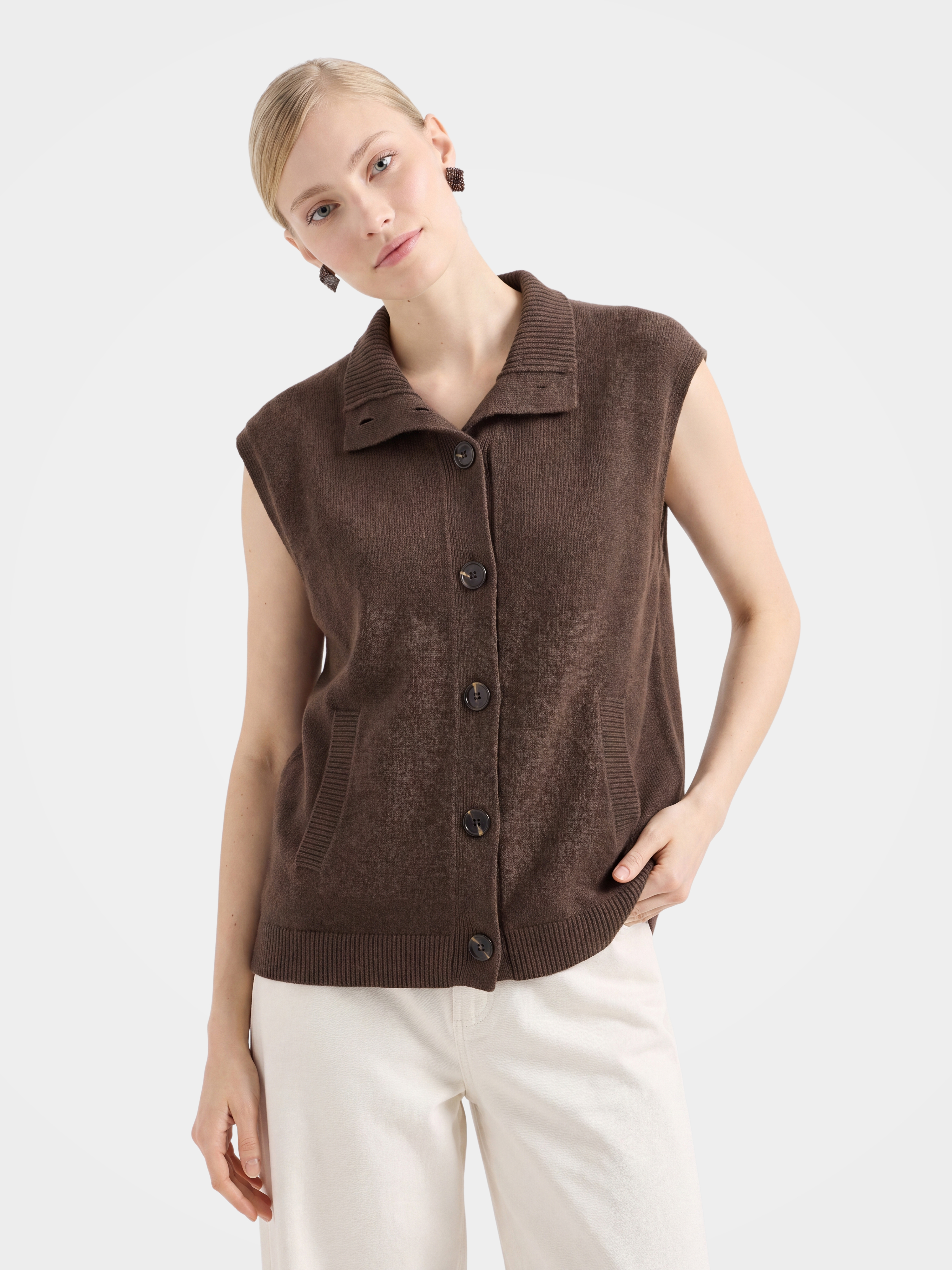 Soft 100% Mongolian Cashmere Sleeveless Knit Vest