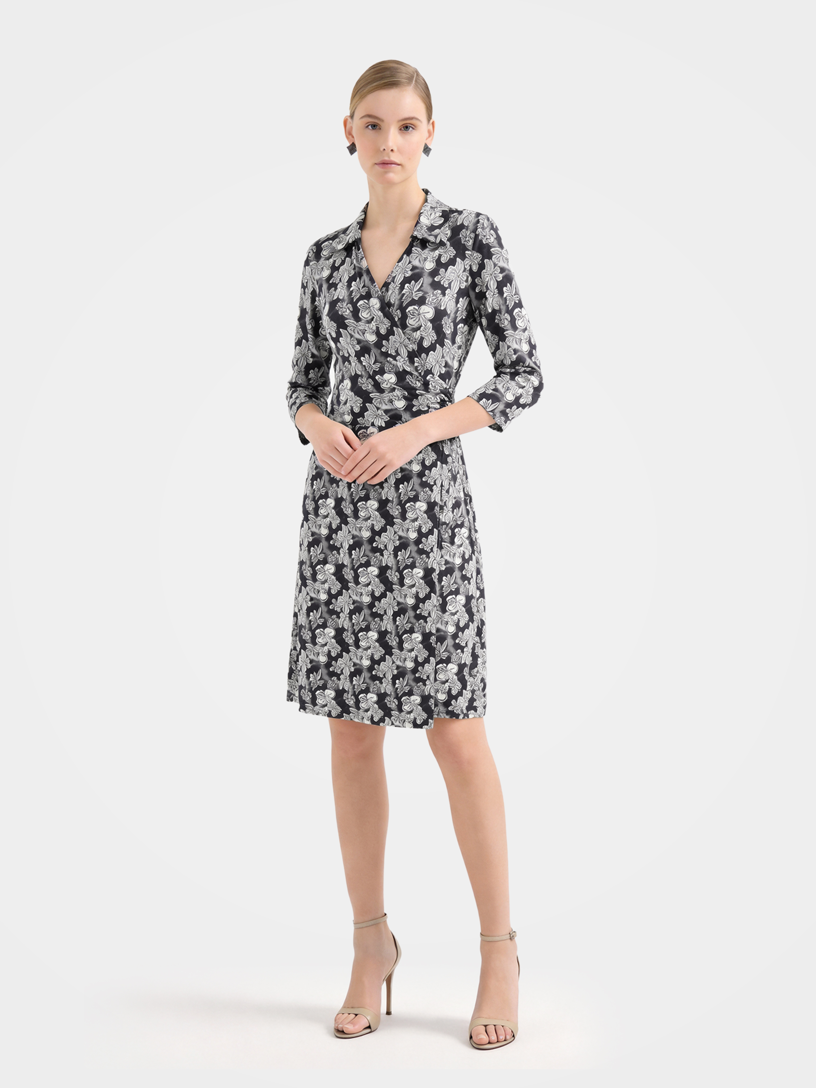 Breathable Mulberry Silk Floral Print Dress