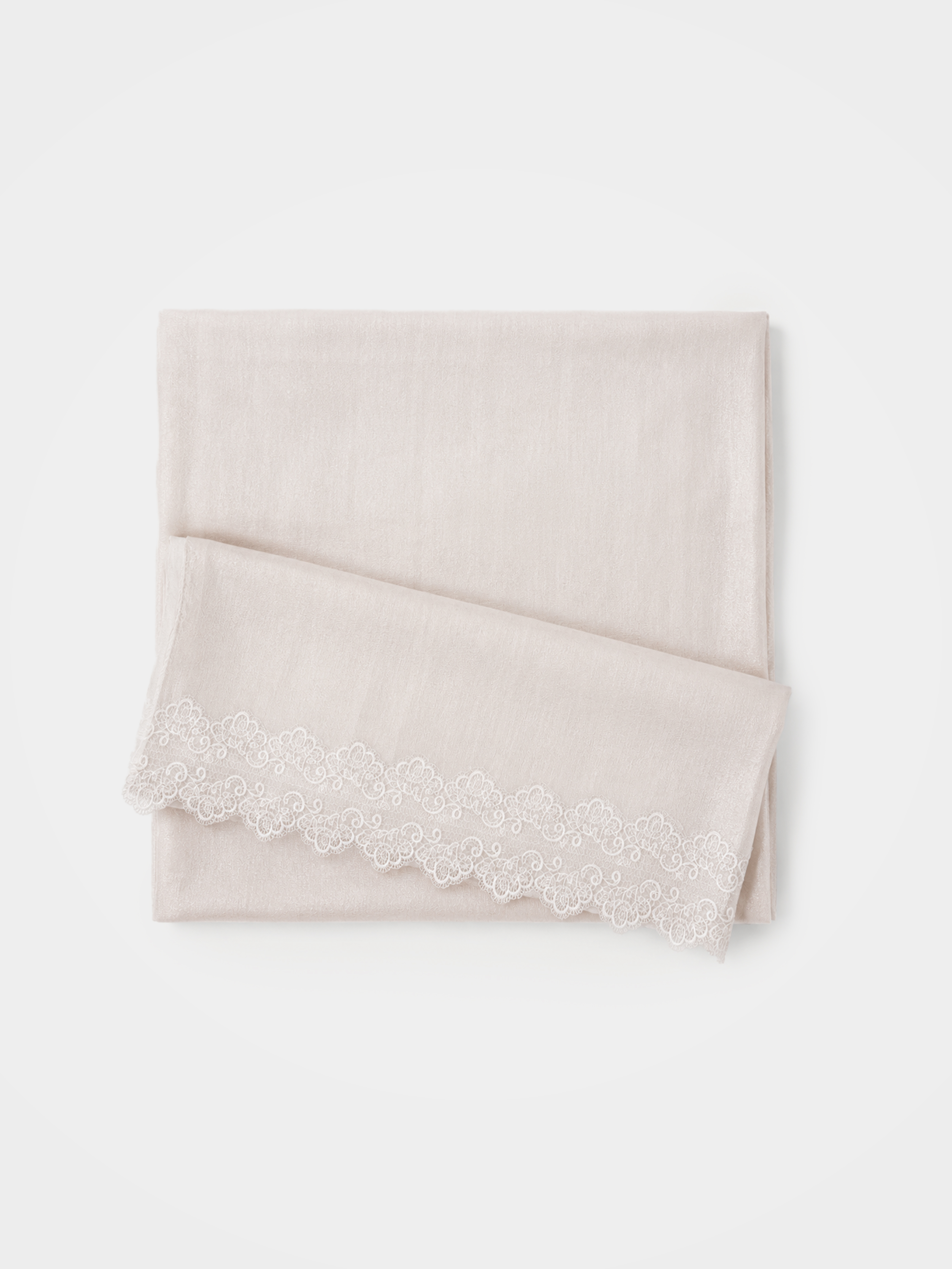 Feminine Cashmere Lace Trim Scarf