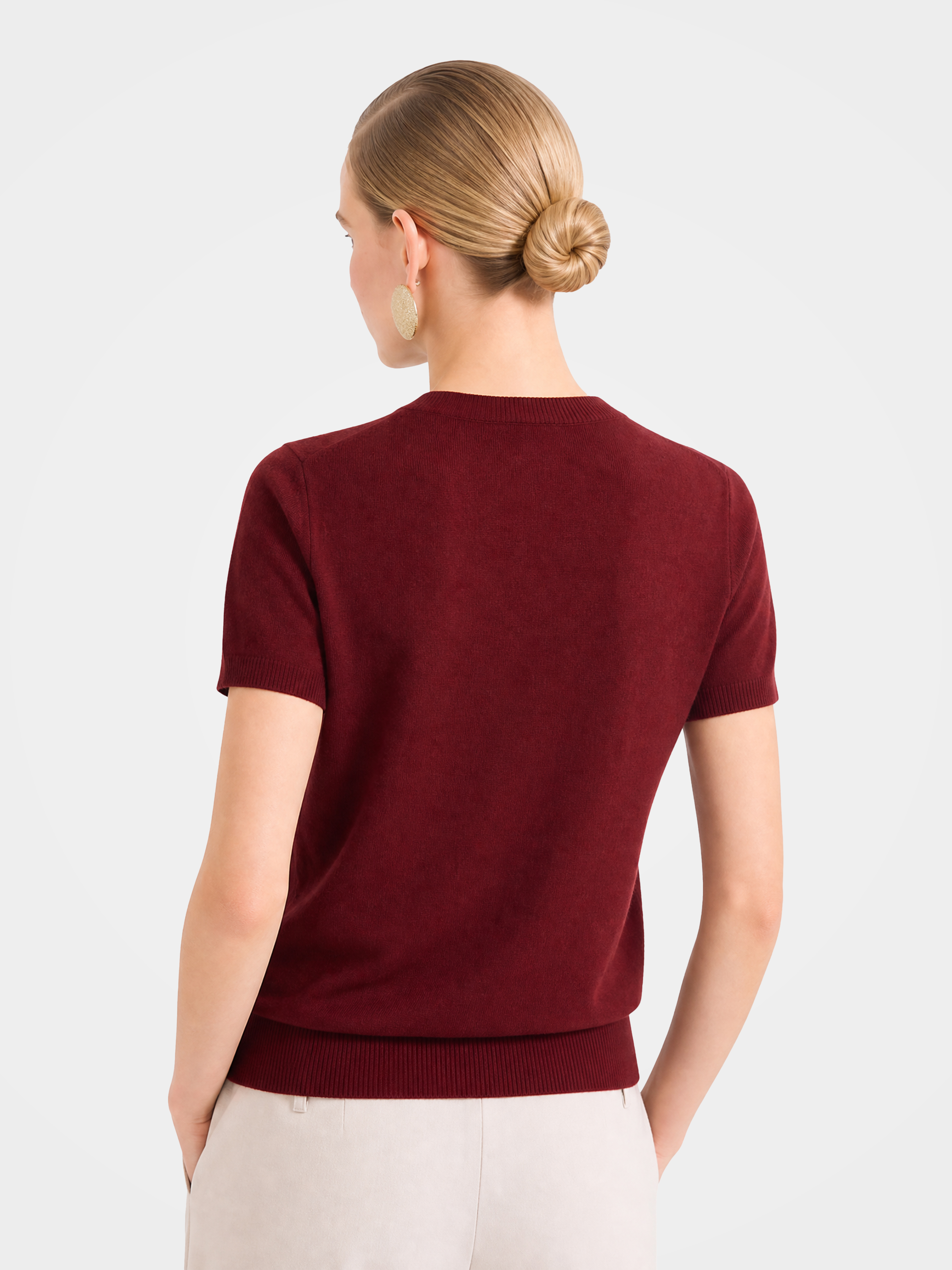Superfine Grade-A 100% Cashmere Lightweight Breathable Knit Top