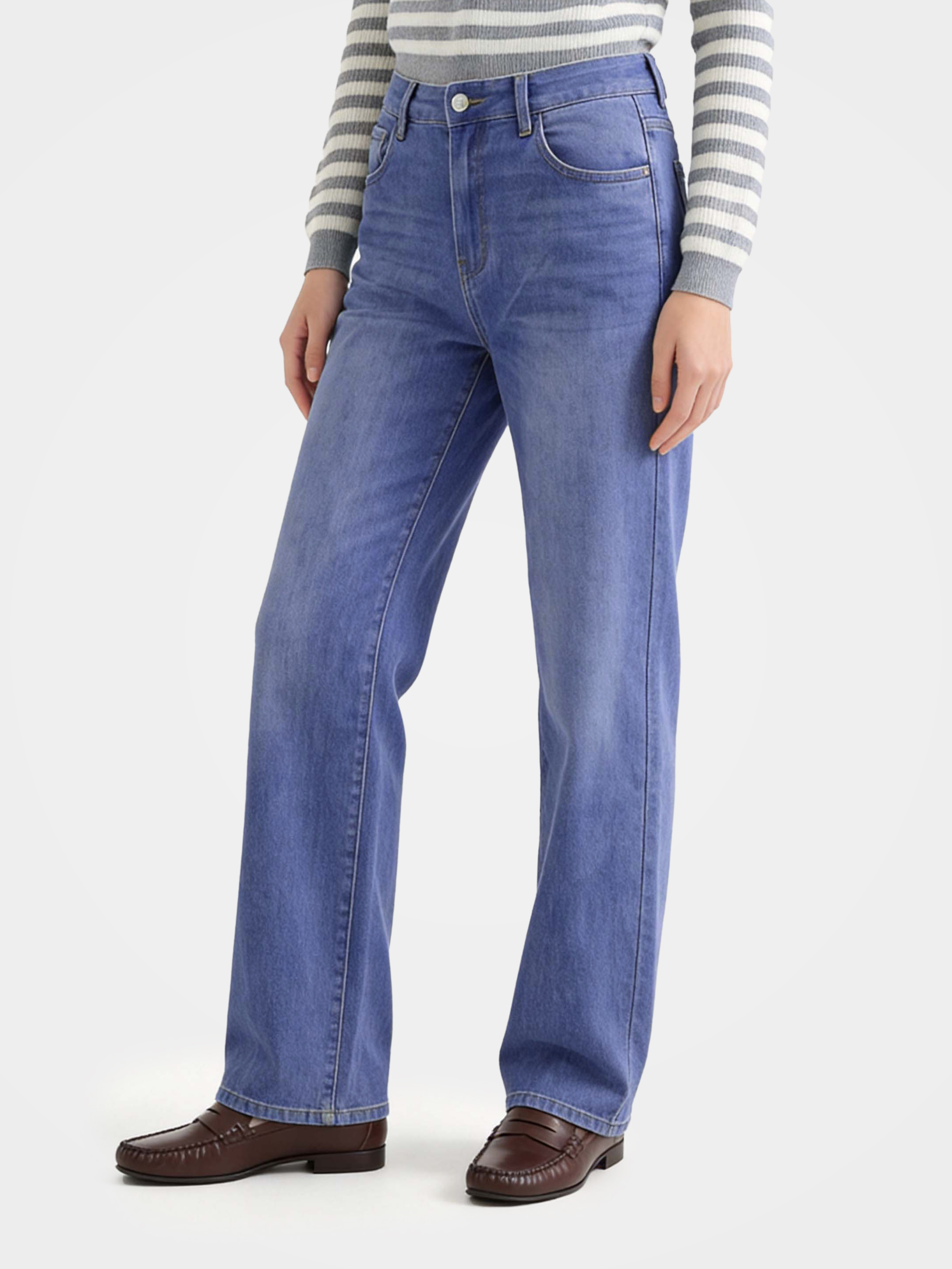 Refined High Rise Straight Leg Jeans
