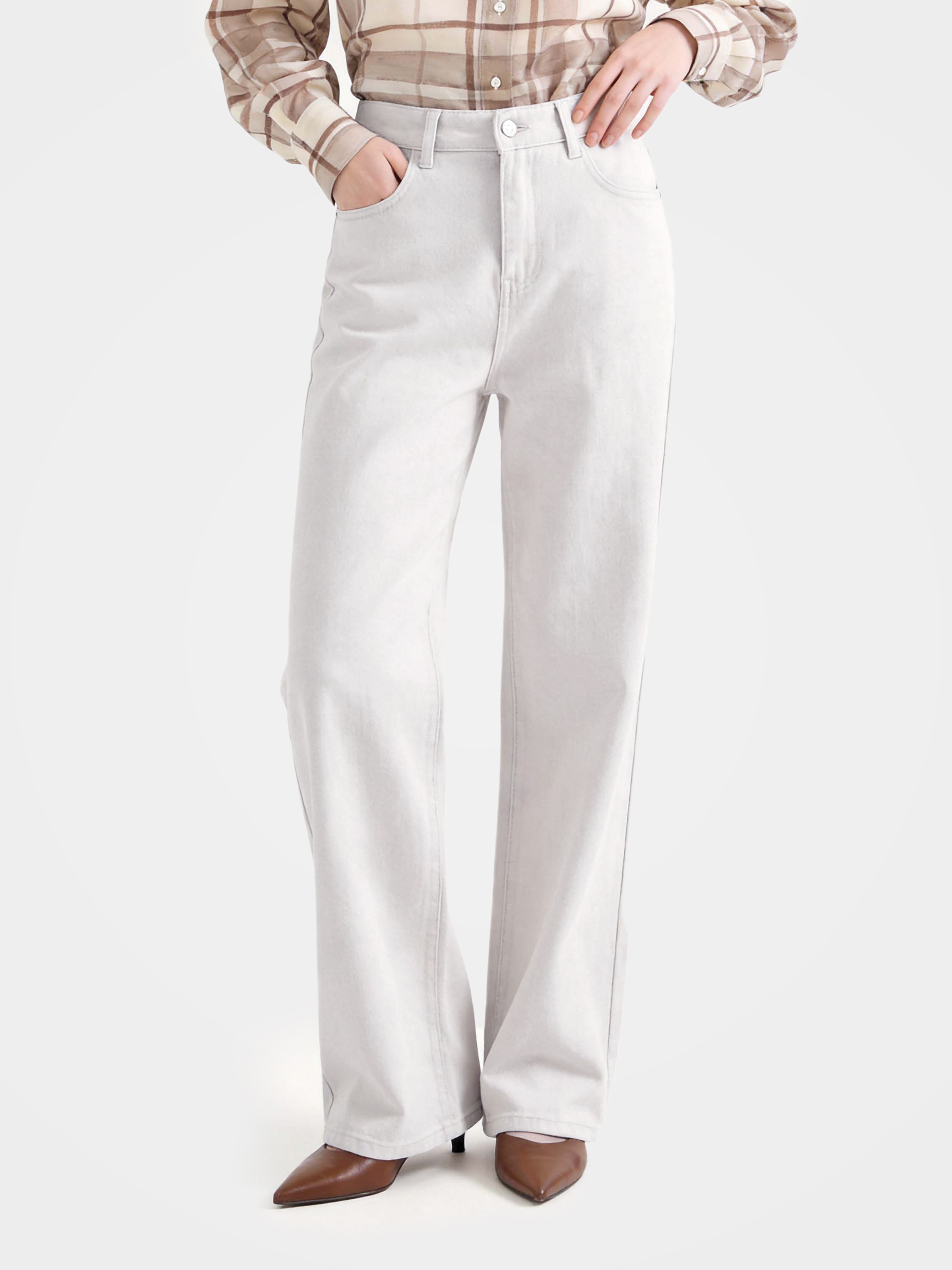 Refined High Rise Wide Leg Pants 