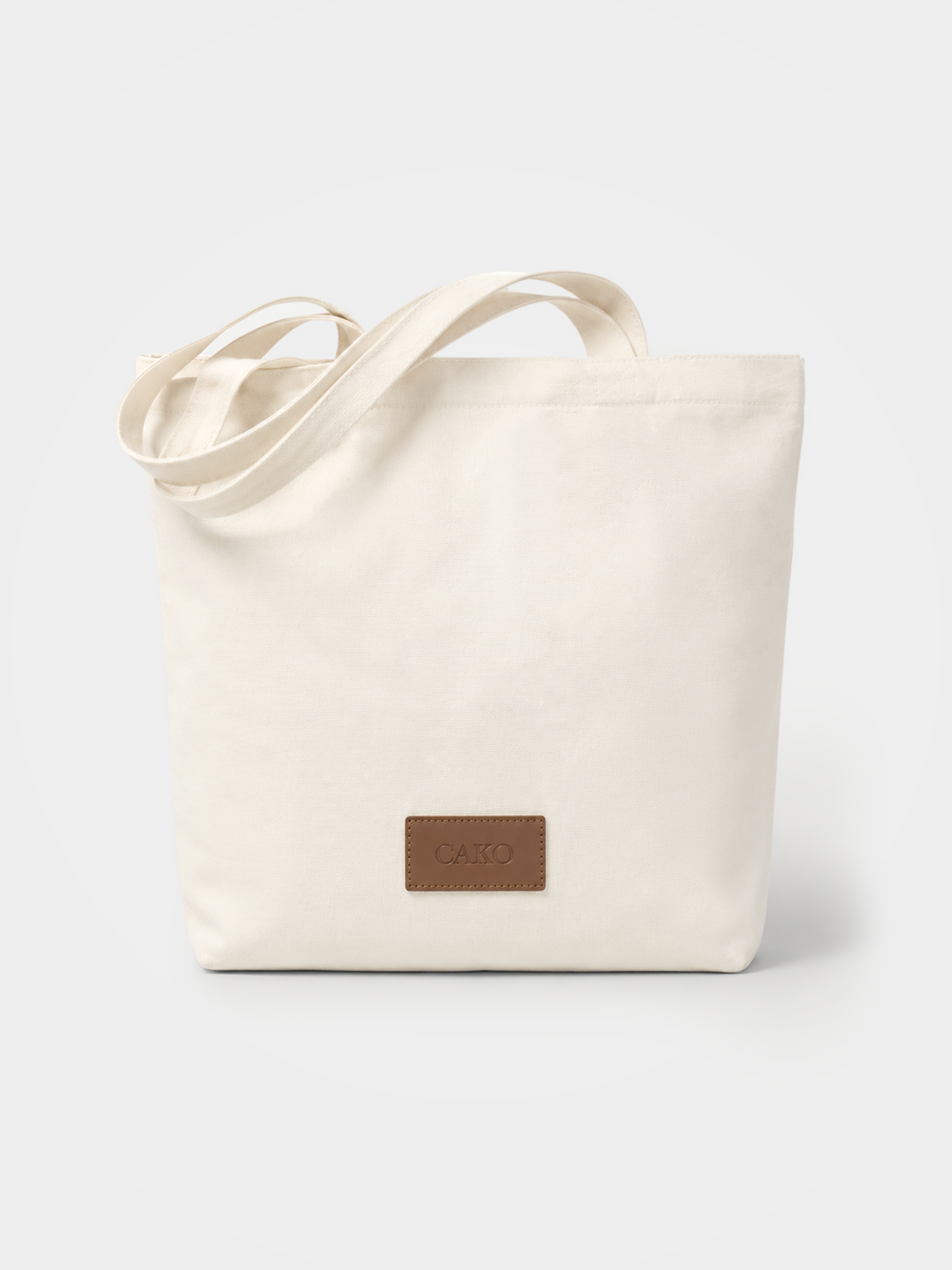 CAKO Canvas Bag with Leather Logo Patch