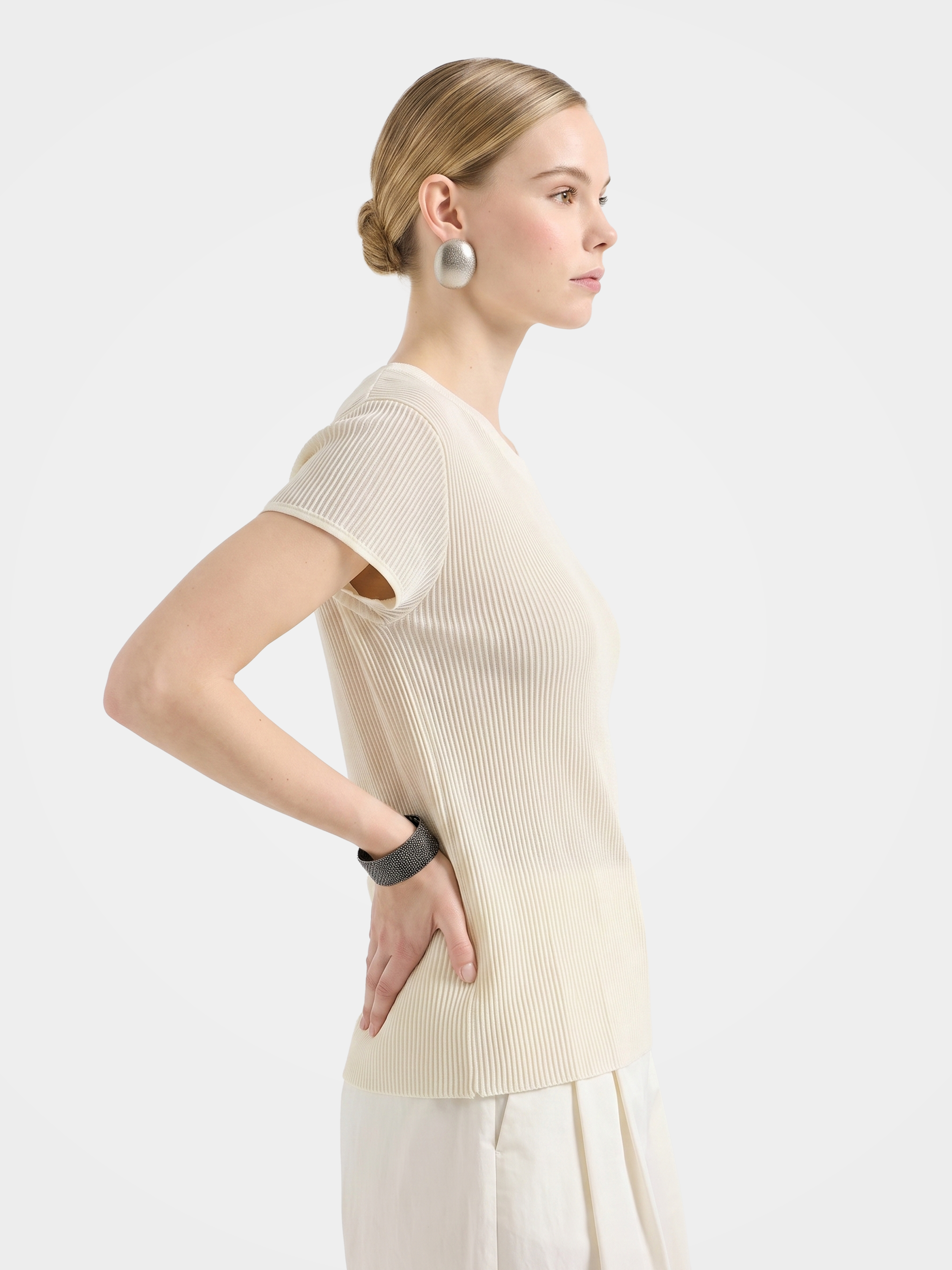 Lightweight Cotton Short Sleeve knit Tee