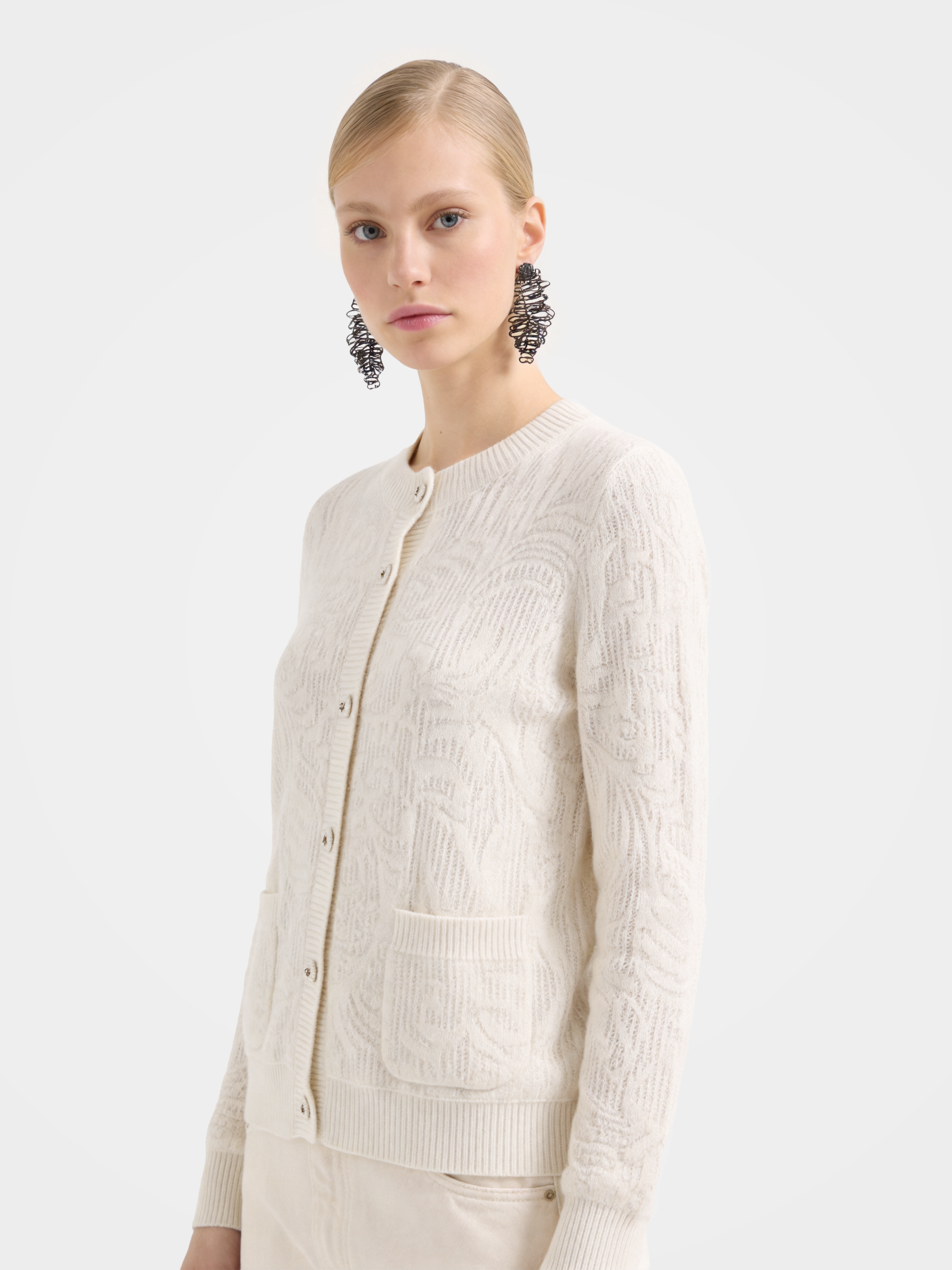 Soft 100% Mongolian Cashmere Knit Cardigan