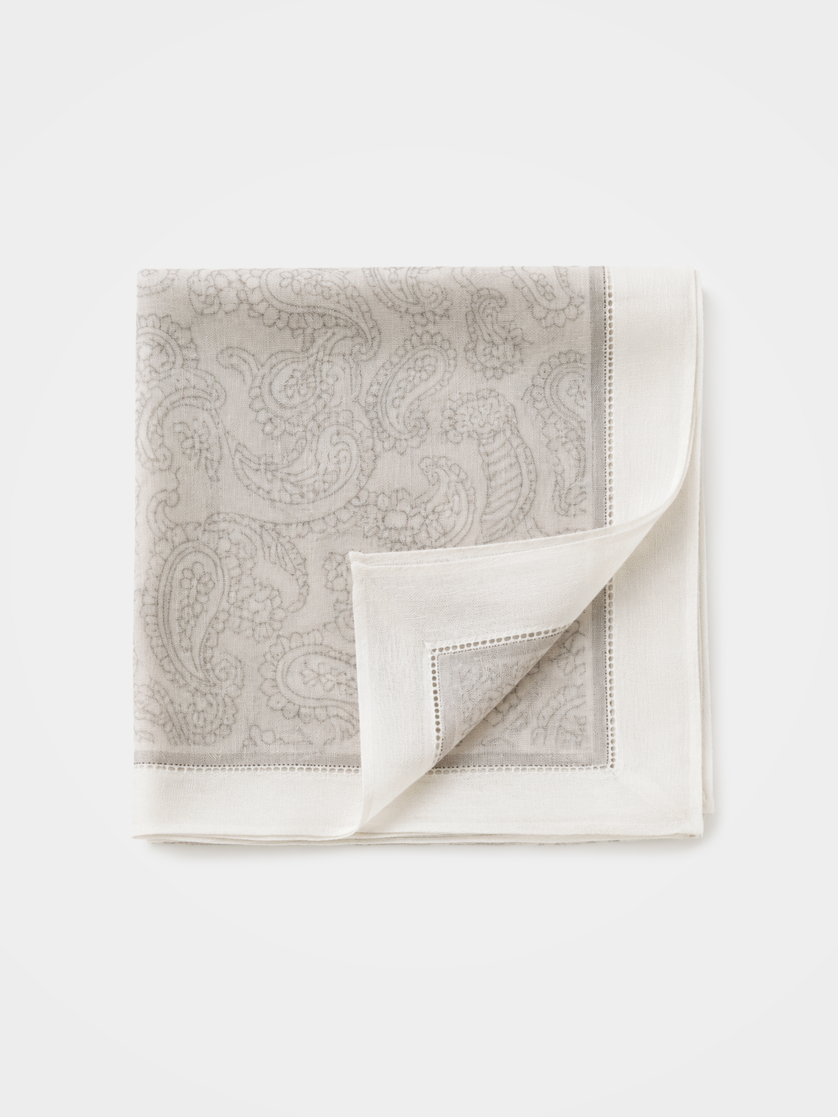 100% Cashmere Vintage Paisley Square Scarf Luxury Wrap
