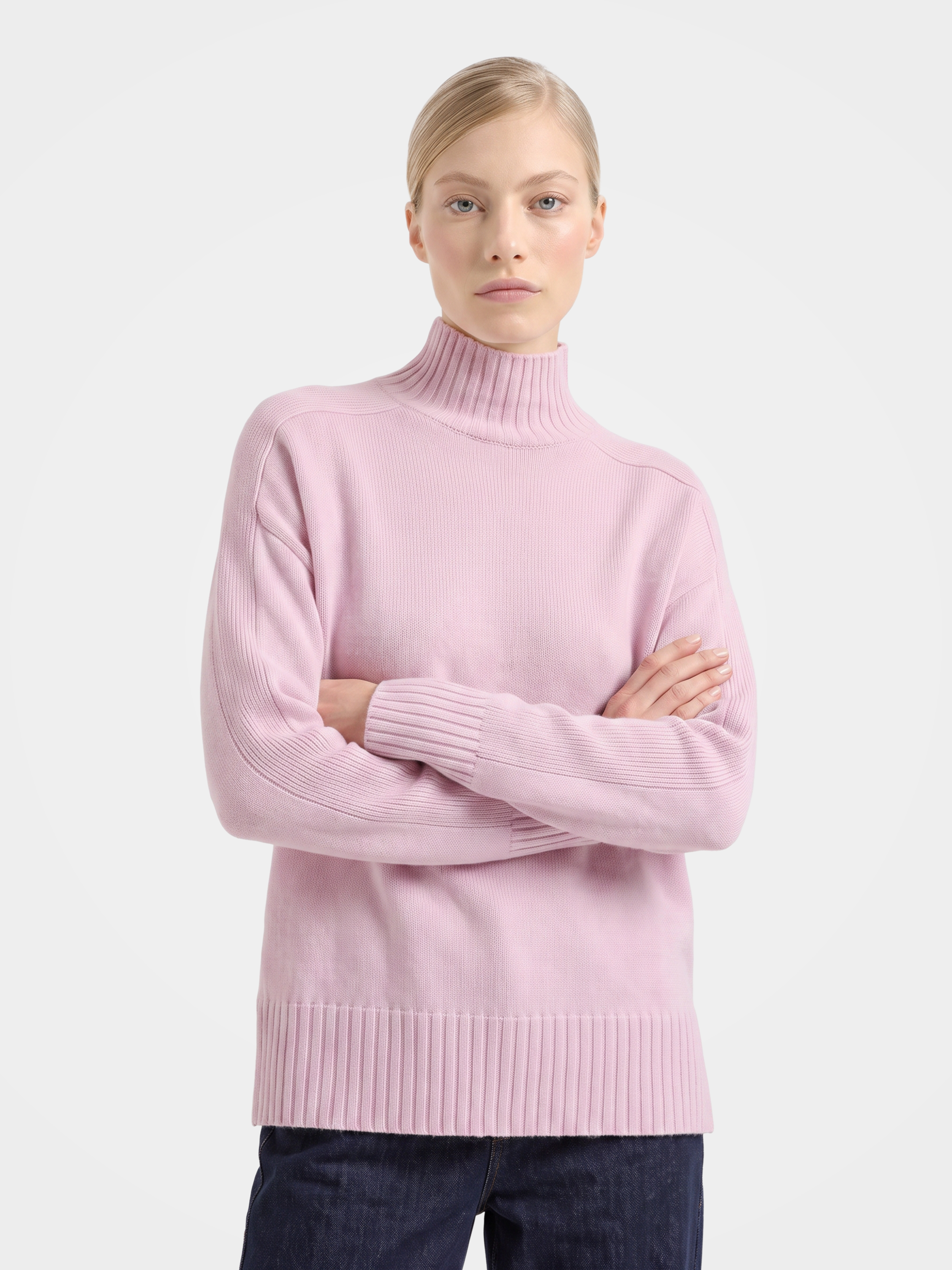100% Merino Wool Turtleneck Sweater | Soft Relaxed Fit
